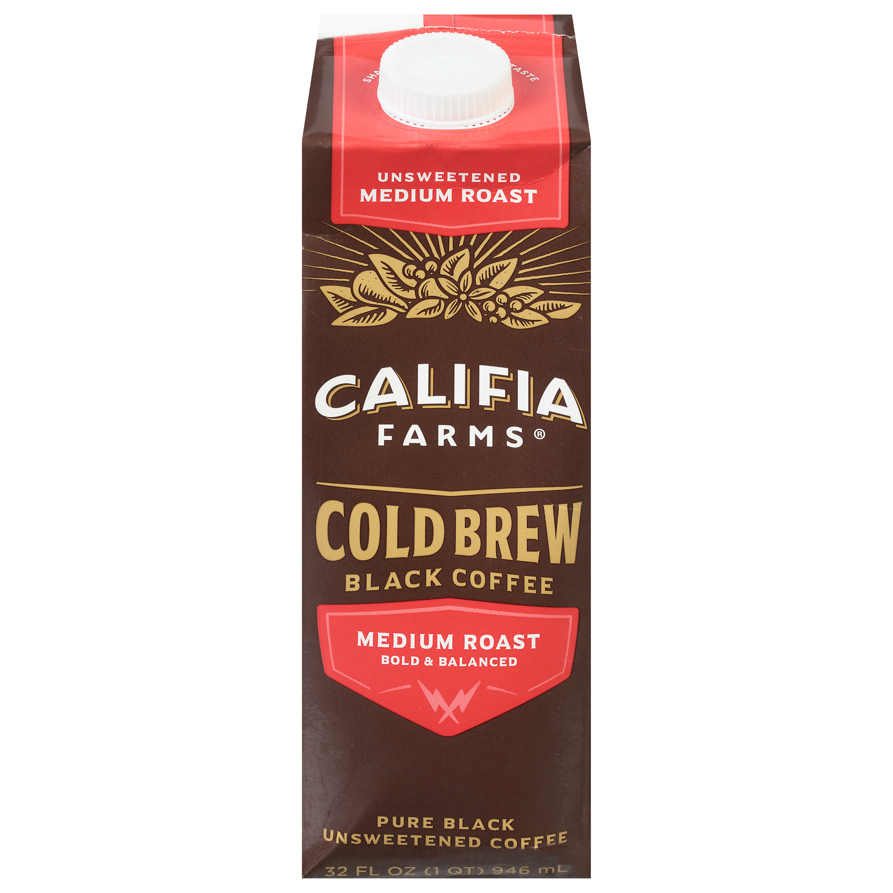Califia Farms Unsweetened Medium Roast Cold Brew Black Coffee