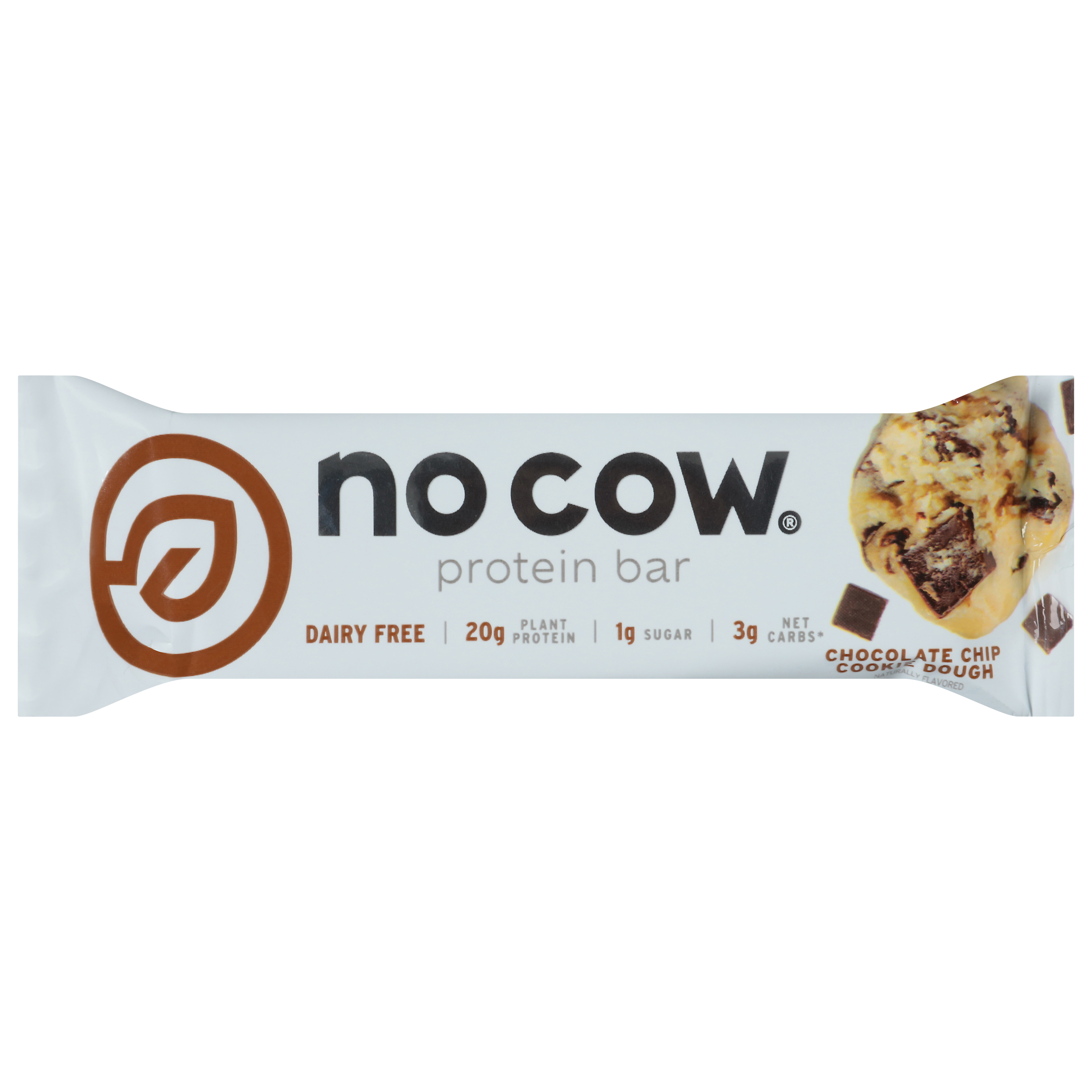 No Cow Chocolate Chip Cookie Dough Protein Bar