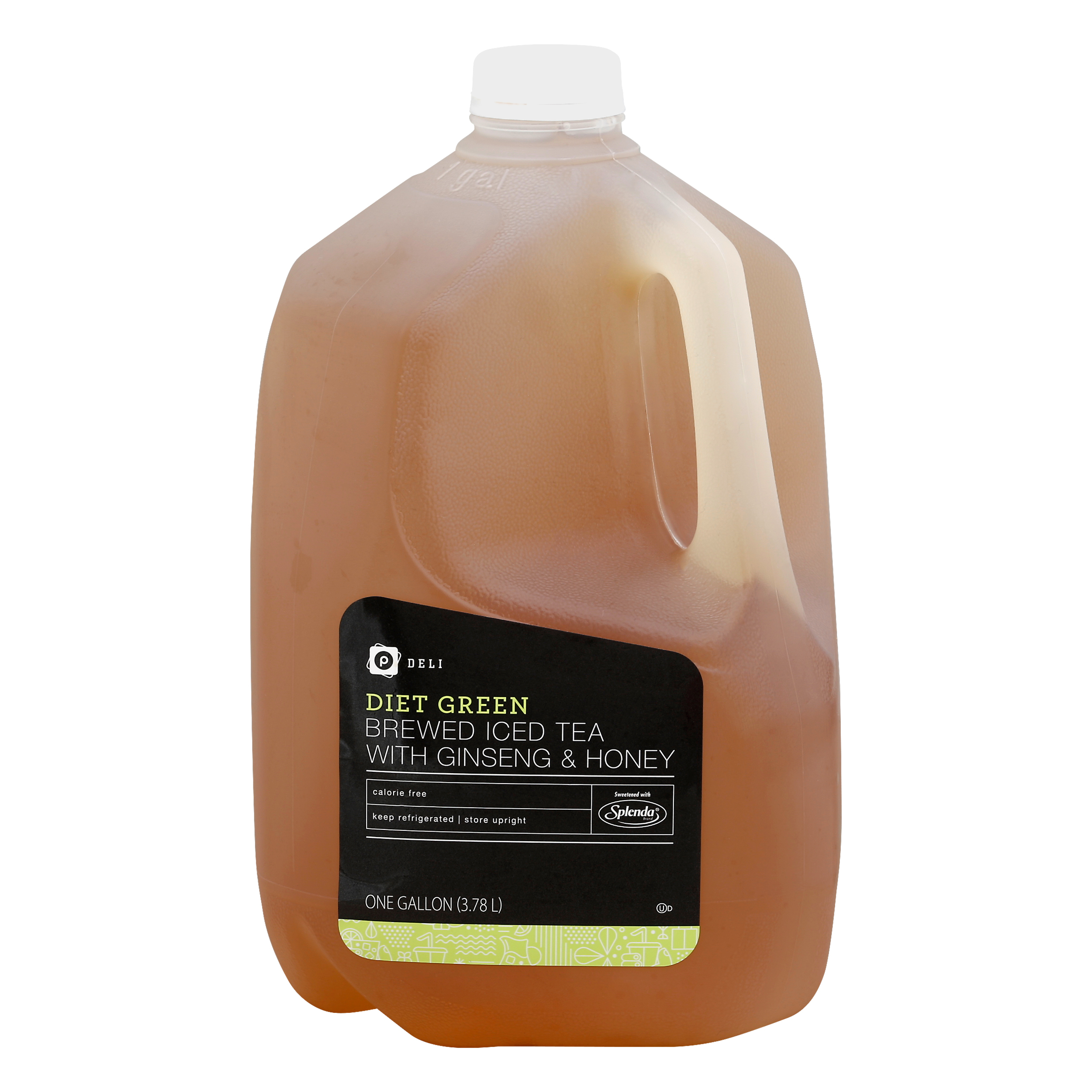 Publix Deli Brewed with Ginseng & Honey Diet Green Iced Tea 1.0 gl JUG