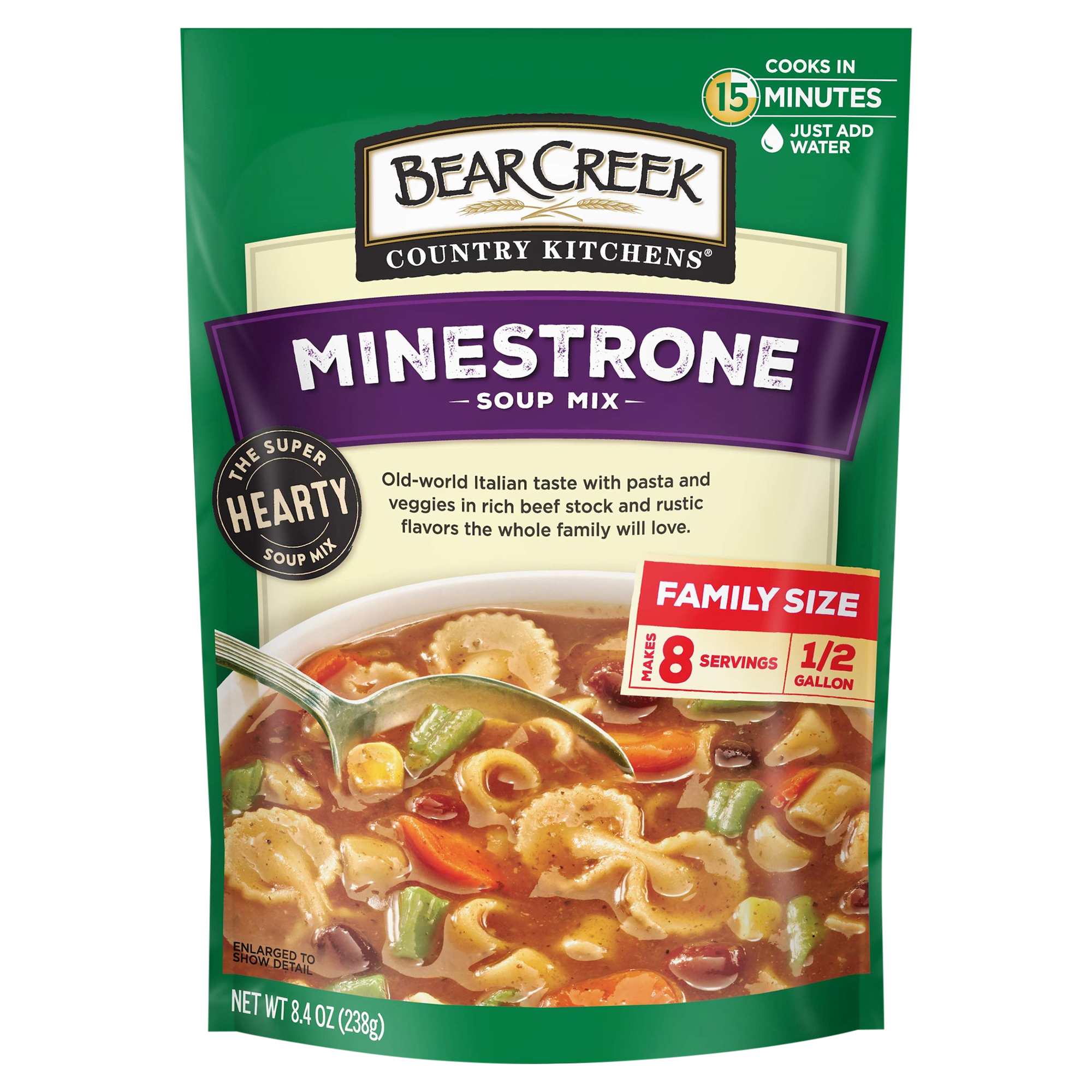 Bear Creek Country Kitchens Minestrone Soup Mix, 8.4 oz Pouch