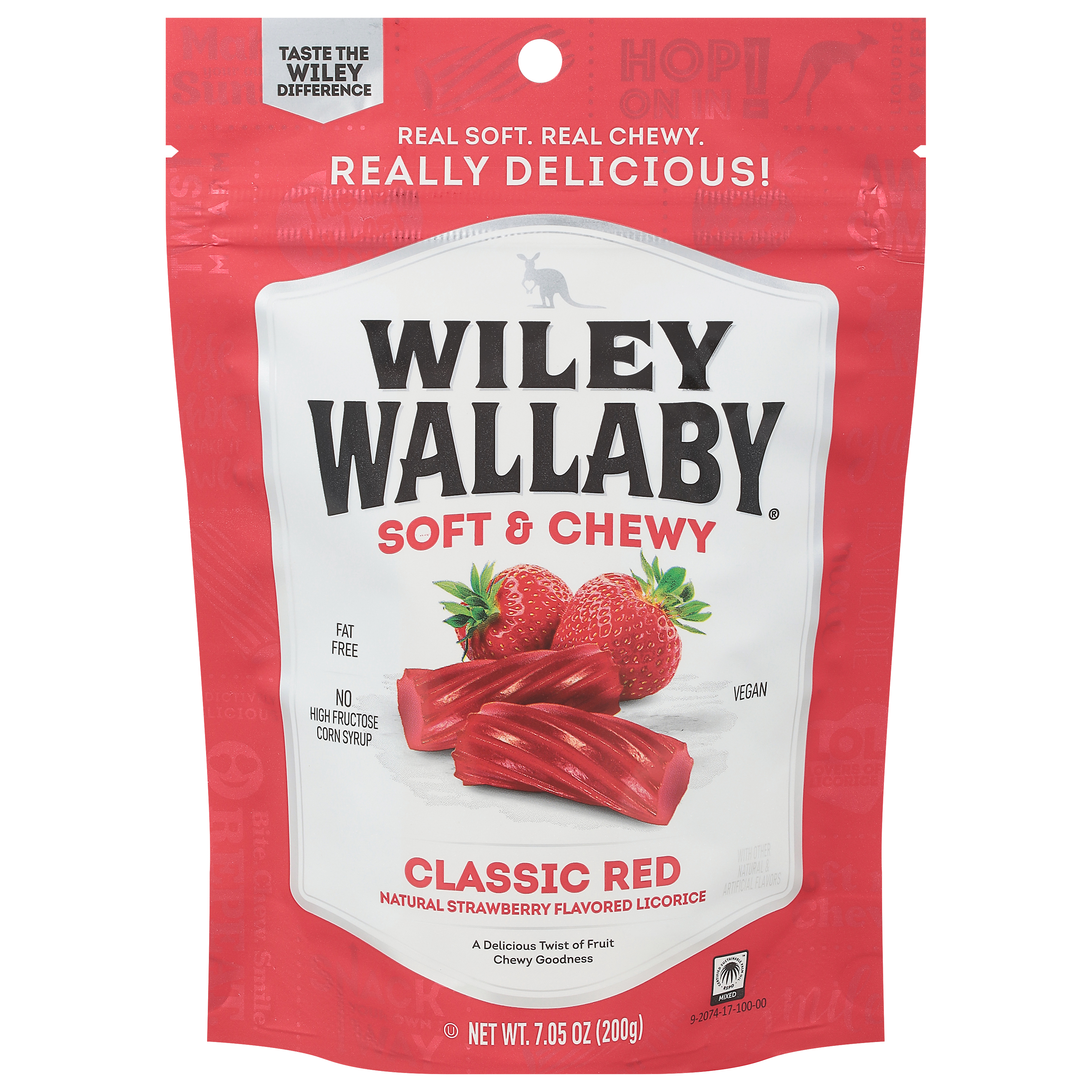 Wiley Wallaby Soft & Chewy Classic Red Licorice