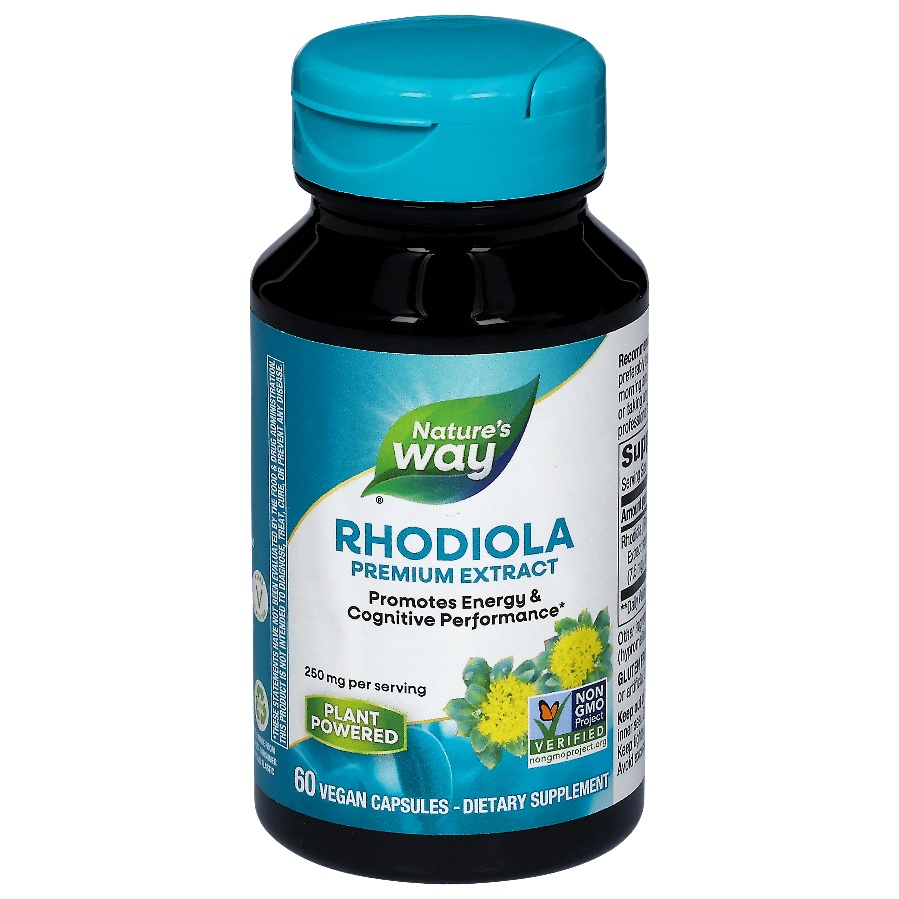 Nature's Way 250 mg Premium Extract Rhodiola 60 Capsules