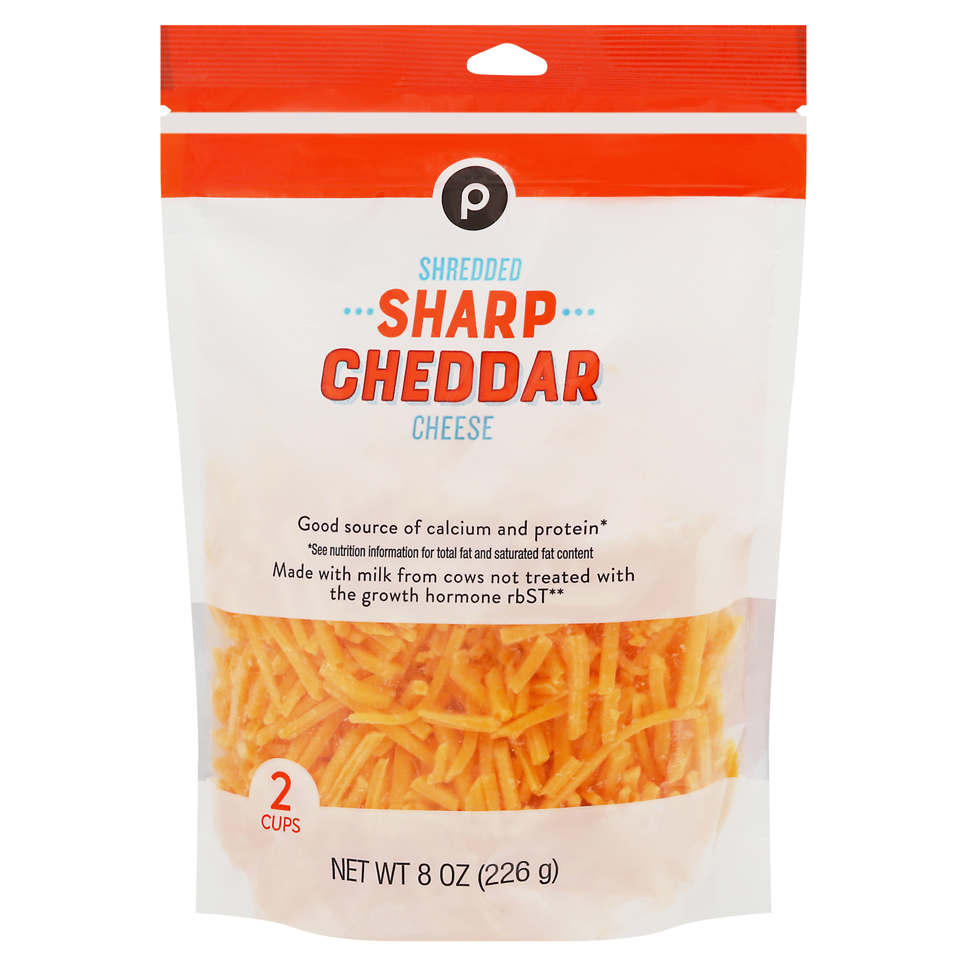 Publix Sharp Cheddar Shredded Cheese 8 oz Pouch