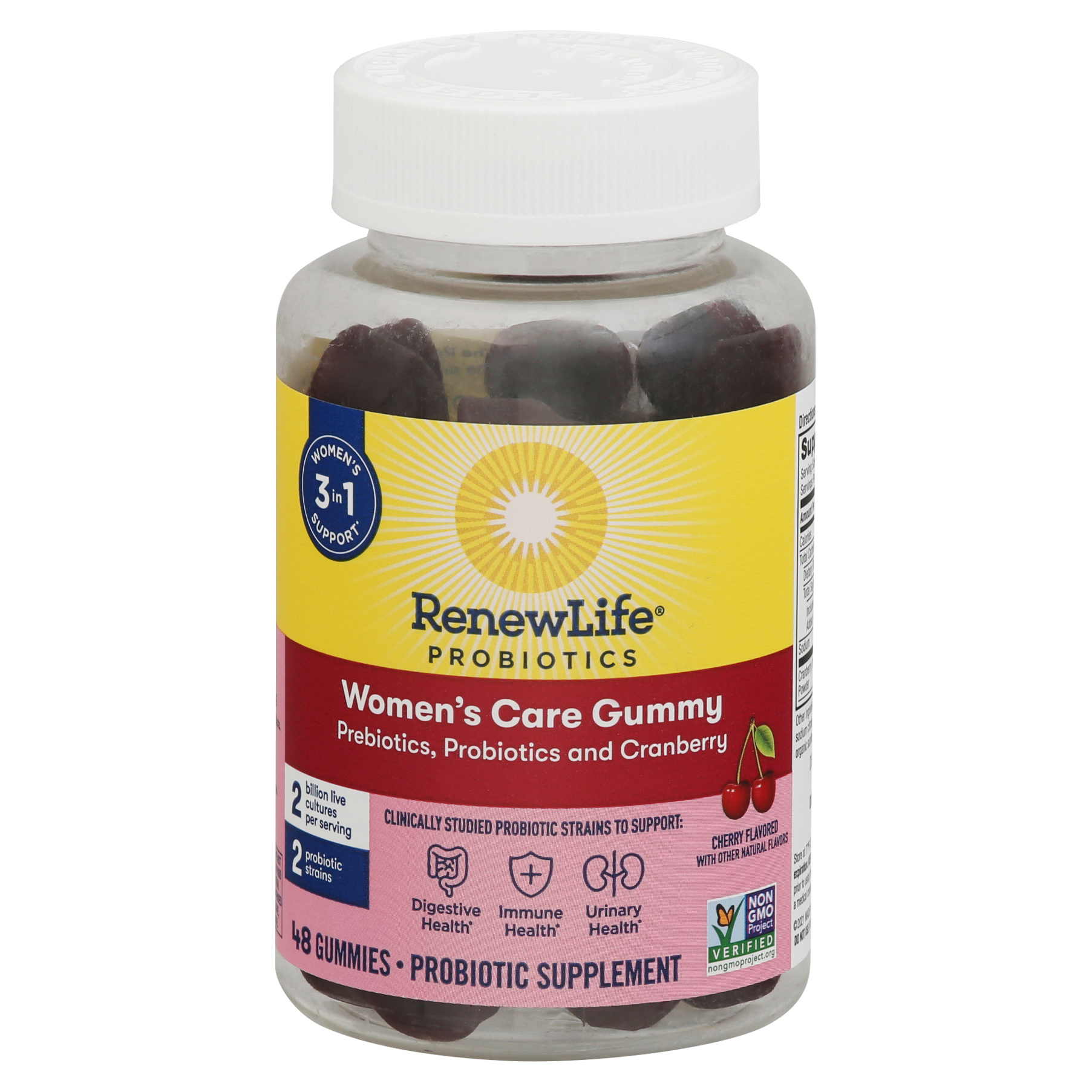 RenewLife Women's Care Gummy Cherry Flavored Probiotics 48 Gummies