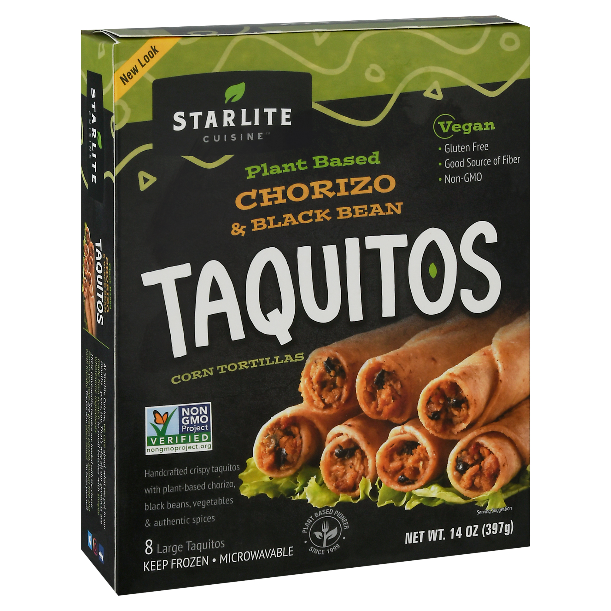 Starlite Cuisine Chorizo & Black Bean Taquitos 8 ea Box