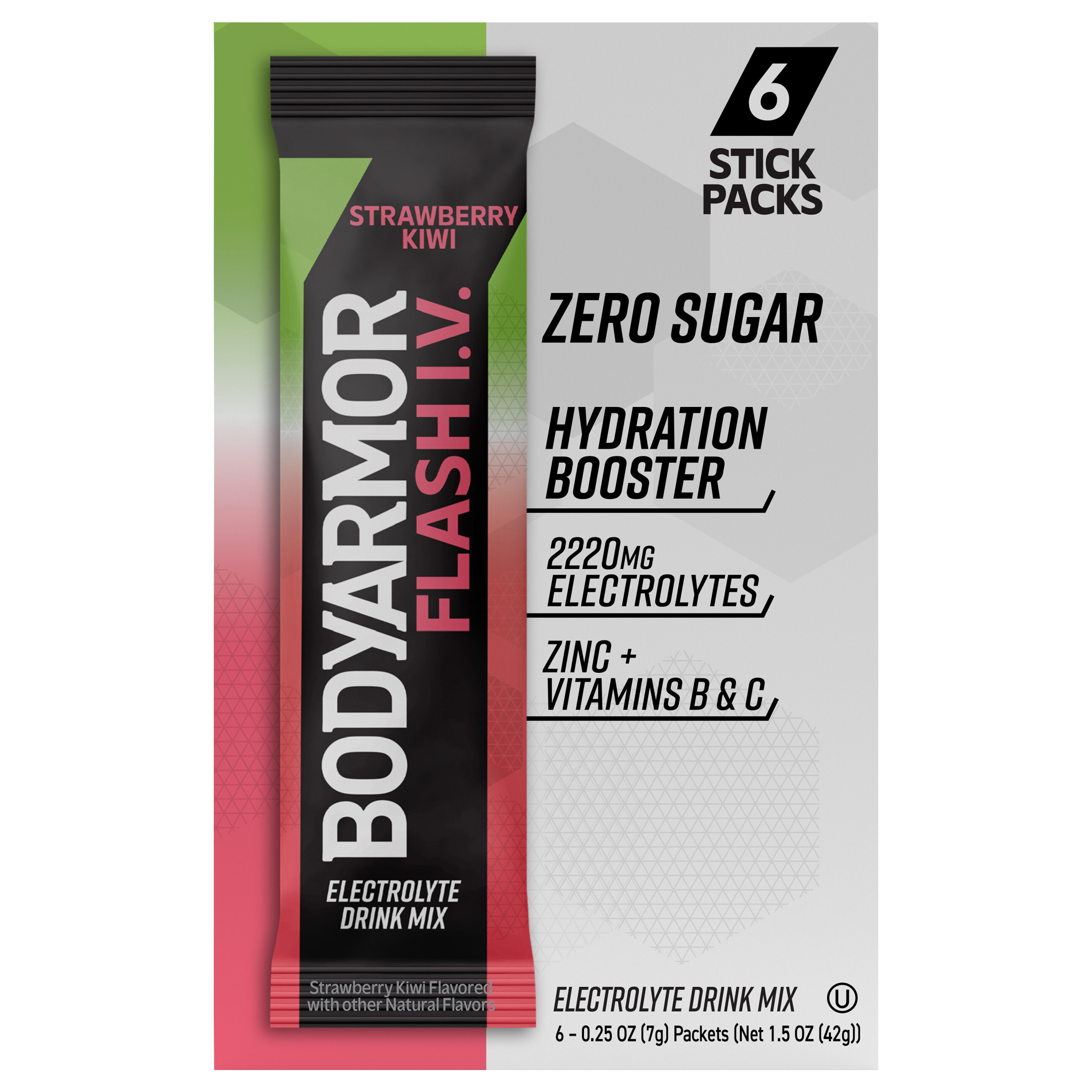 BODYARMOR Flash IV Strawberry Kiwi Pouches, 0.25 dry oz,