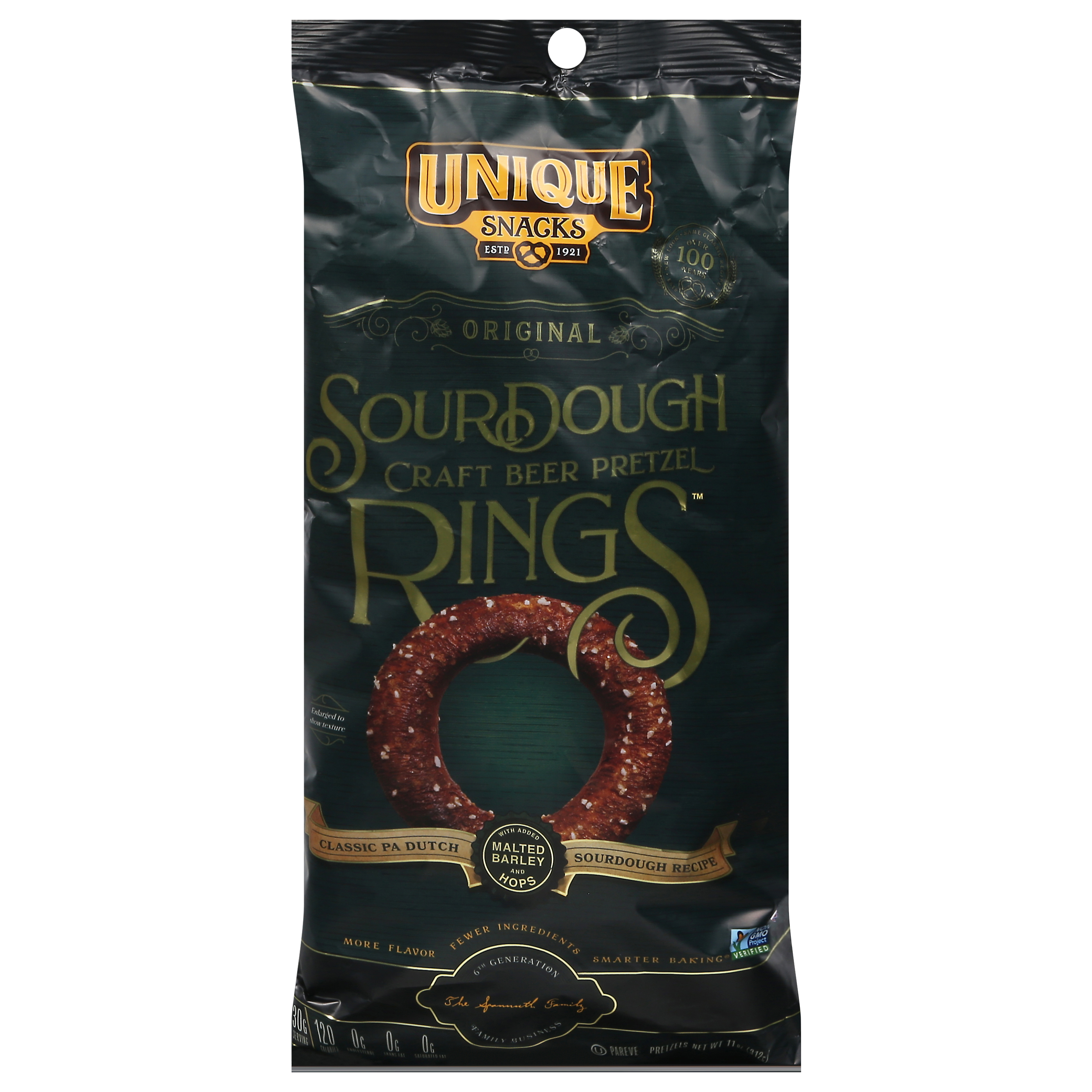 Unique Snacks Original Rings Sourdough Craft Beer Pretzels