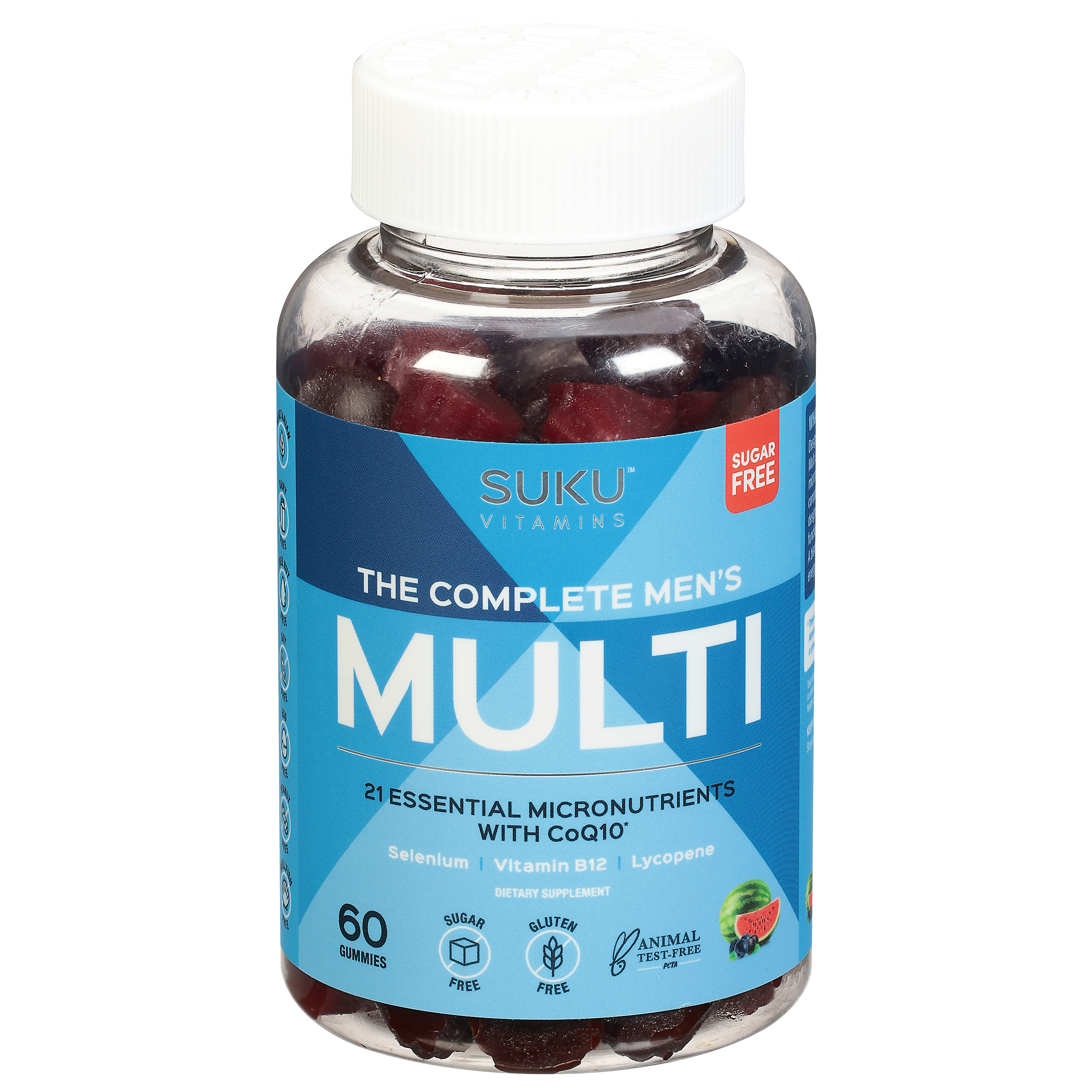 Kumu Sugar Free The Complete Men's Mixed Fruit Fusion Multivitamin 60 Gummies