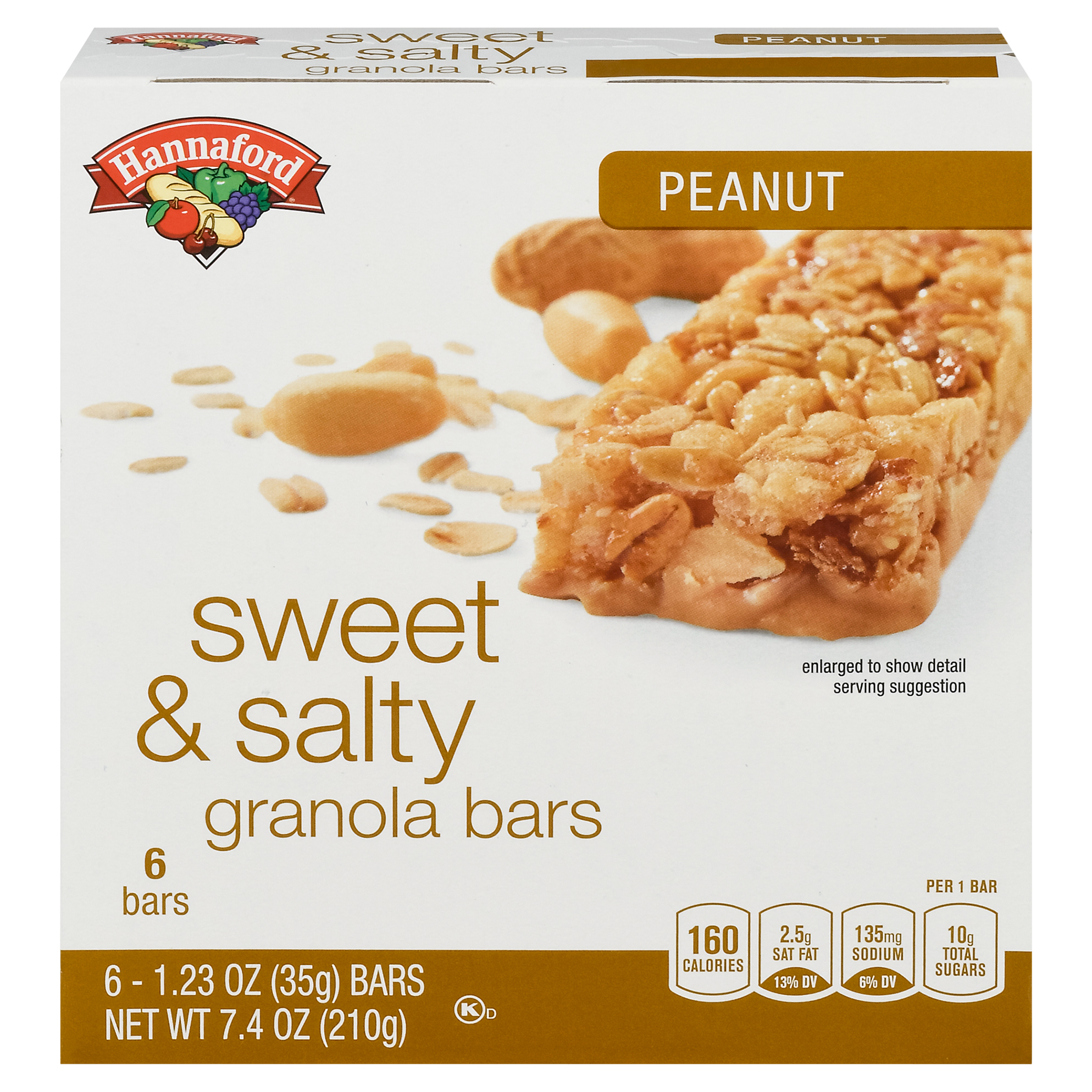 Hannaford Peanut Sweet & Salty Granola Bars 6 1.23 oz