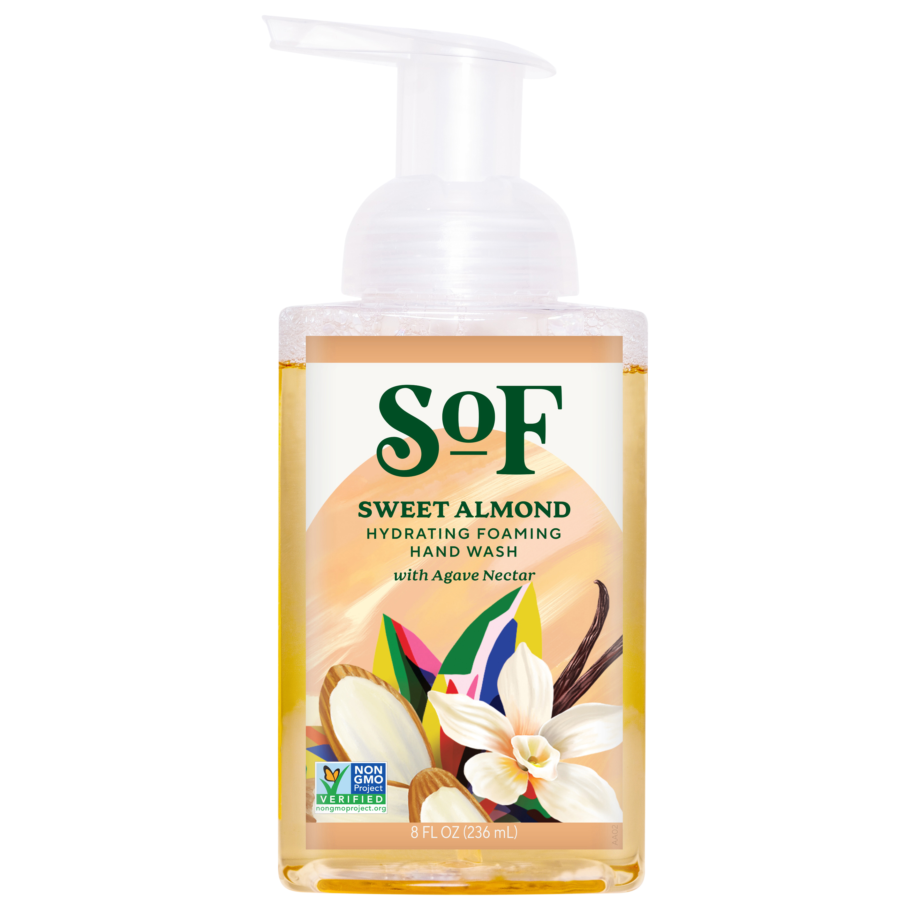 SOF Hydrating Sweet Almond Foaming Hand Wash with Agave Nectar