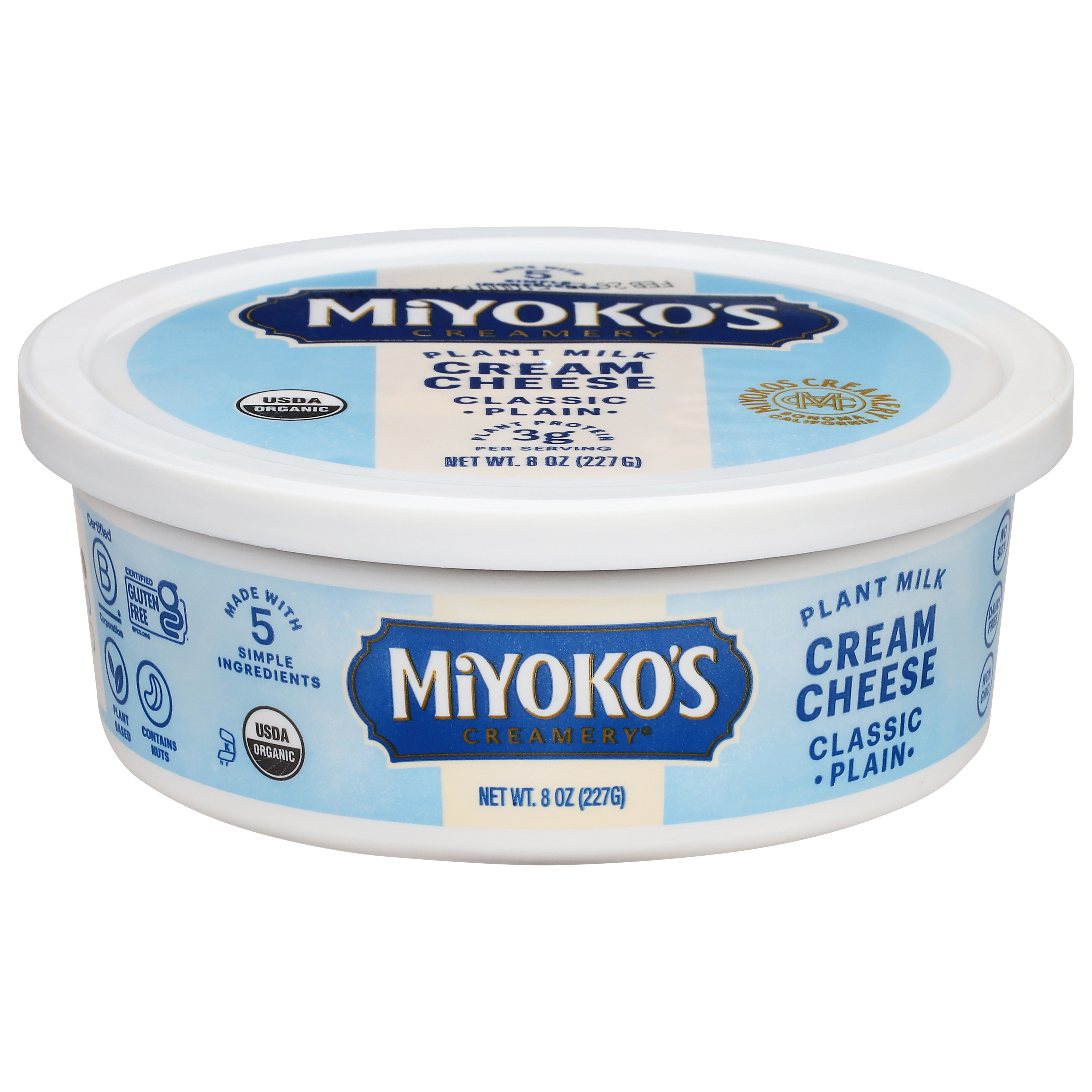 Miyoko's Creamery Classic Plain Plant Milk Cream Cheese