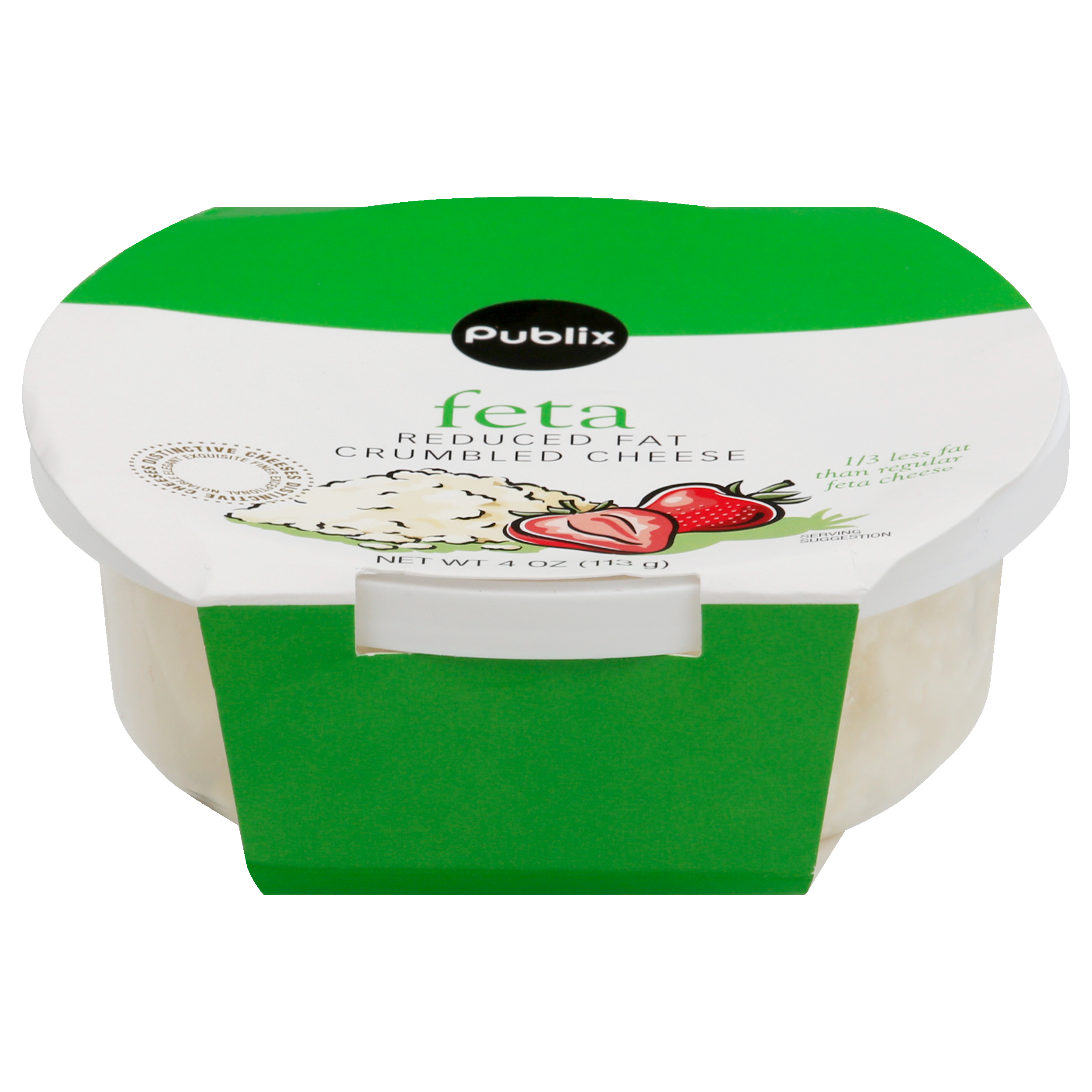 Publix Reduced Fat Feta Crumbled Cheese 4 oz SLEEVE