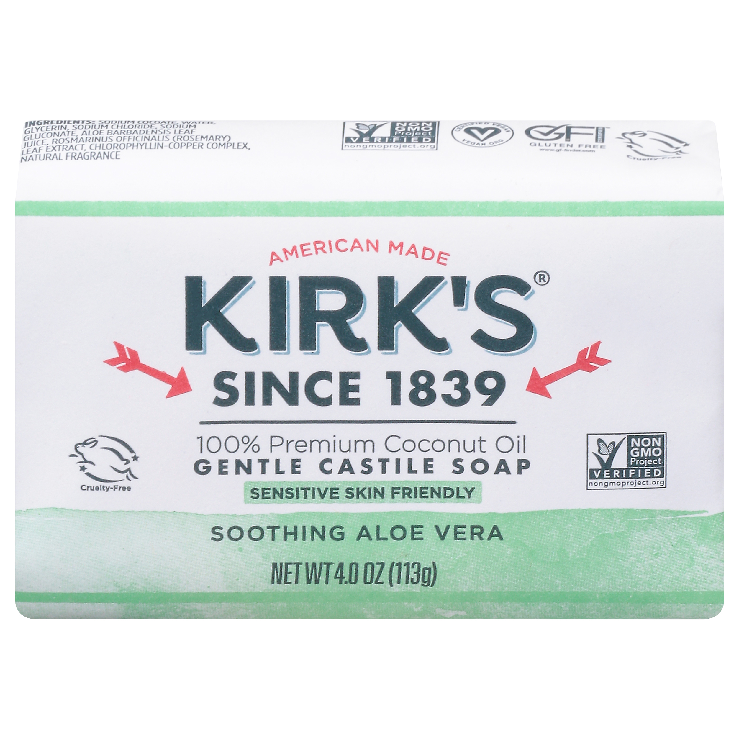 Kirk's Gentle Soothing Aloe Vera Castile Soap