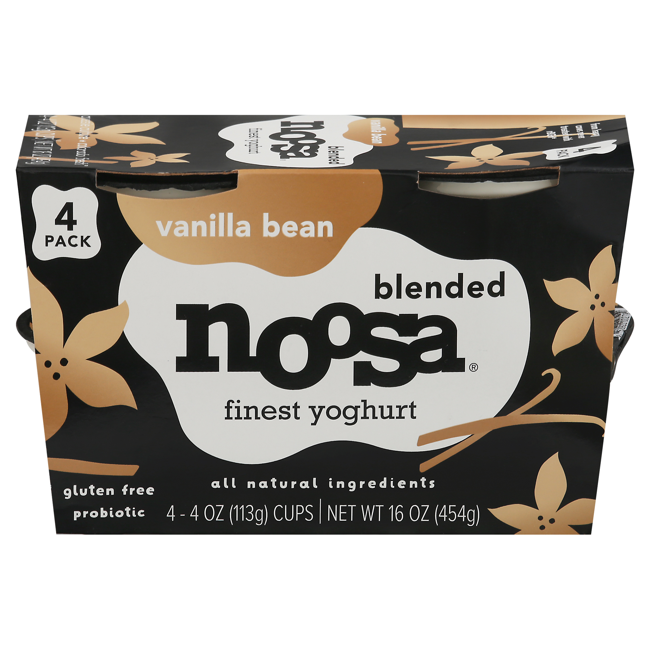 Noosa 4 Pack Vanilla Bean Blended Finest Yoghurt 4 - 4 oz Cups