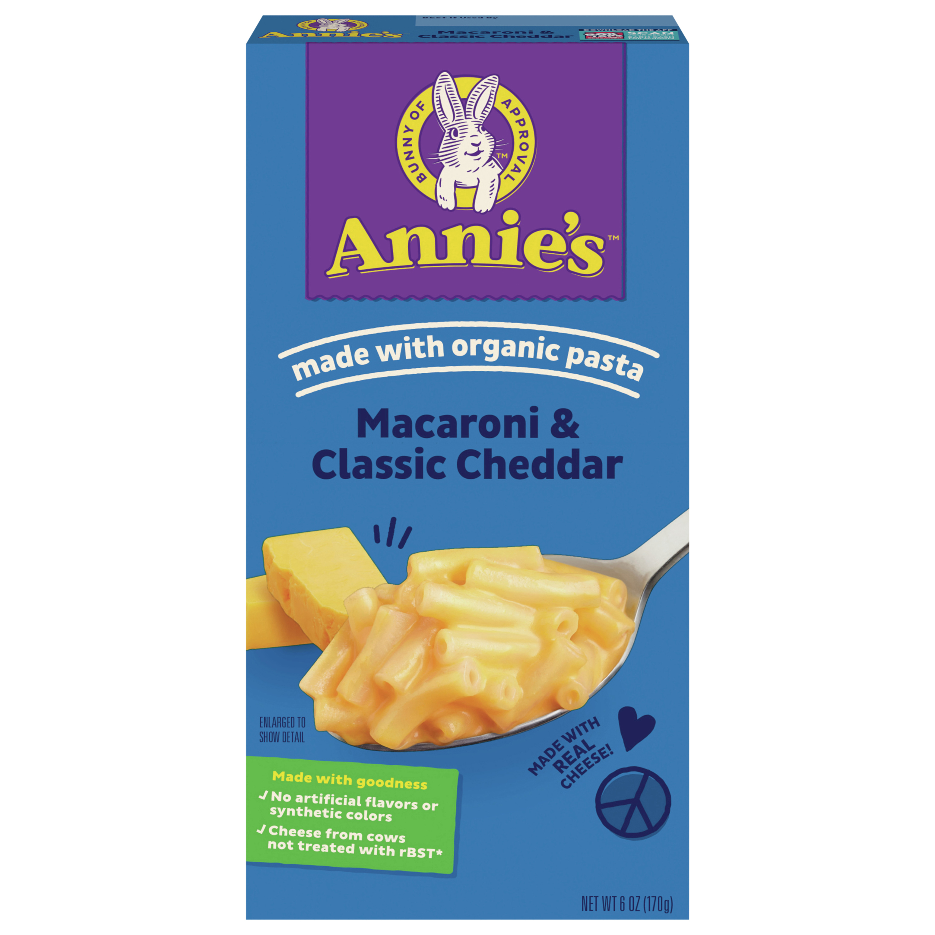 Annie's Classic Cheddar Macaroni and Cheese with Organic Pasta,