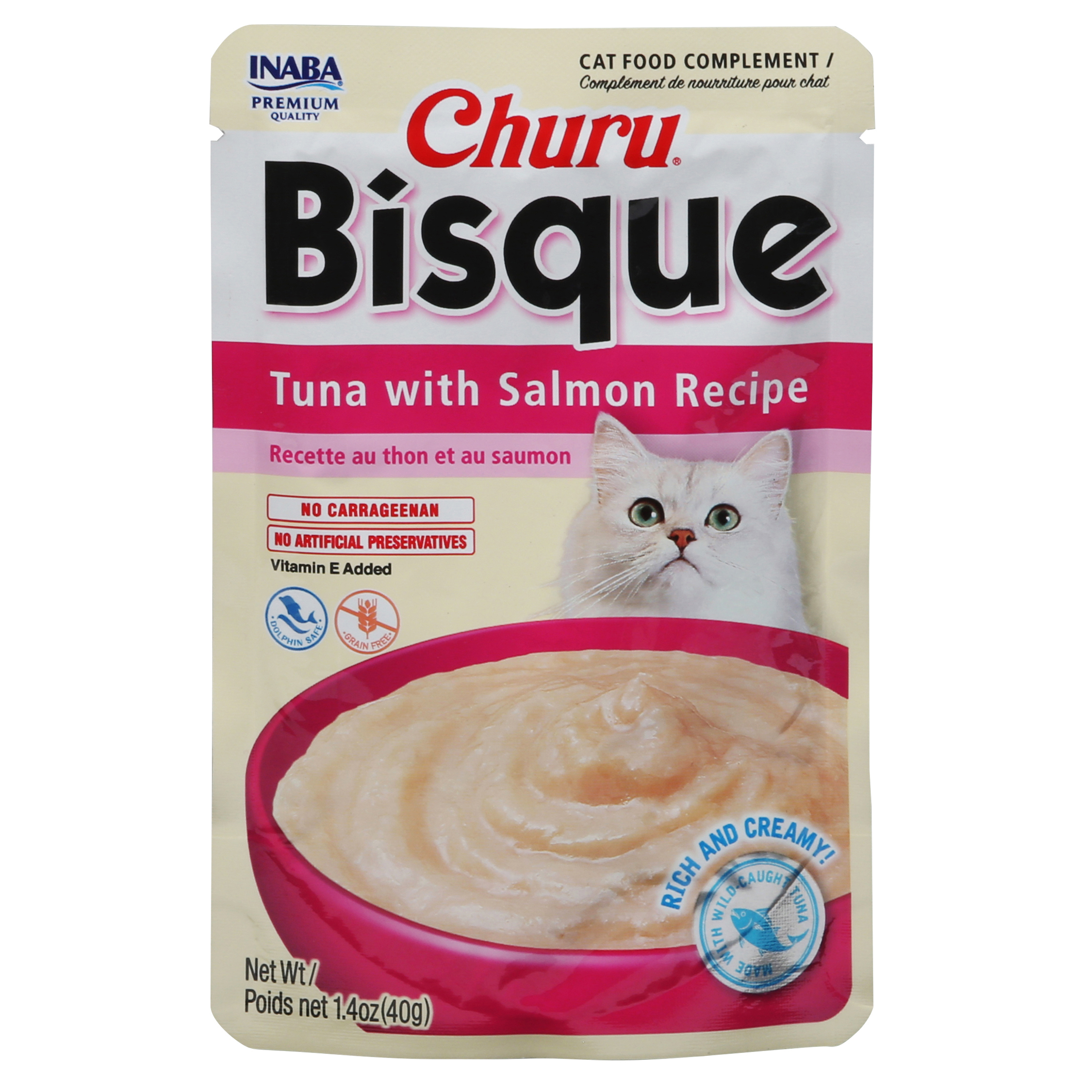 Inaba Churu Bisque Tuna with Salmon Recipe Cat Food Complement