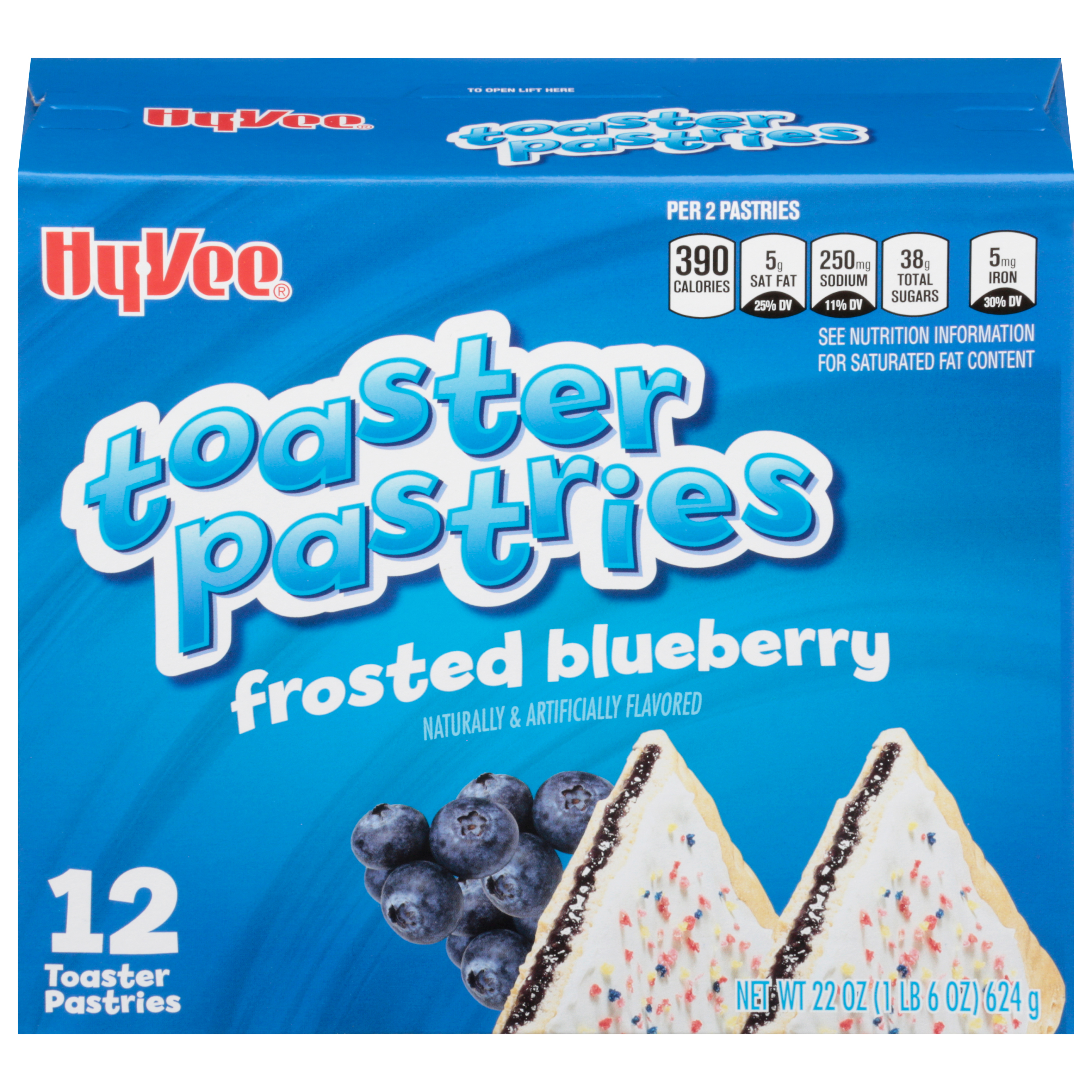 HyVee Frosted Blueberry Toaster Pastries 12 ea