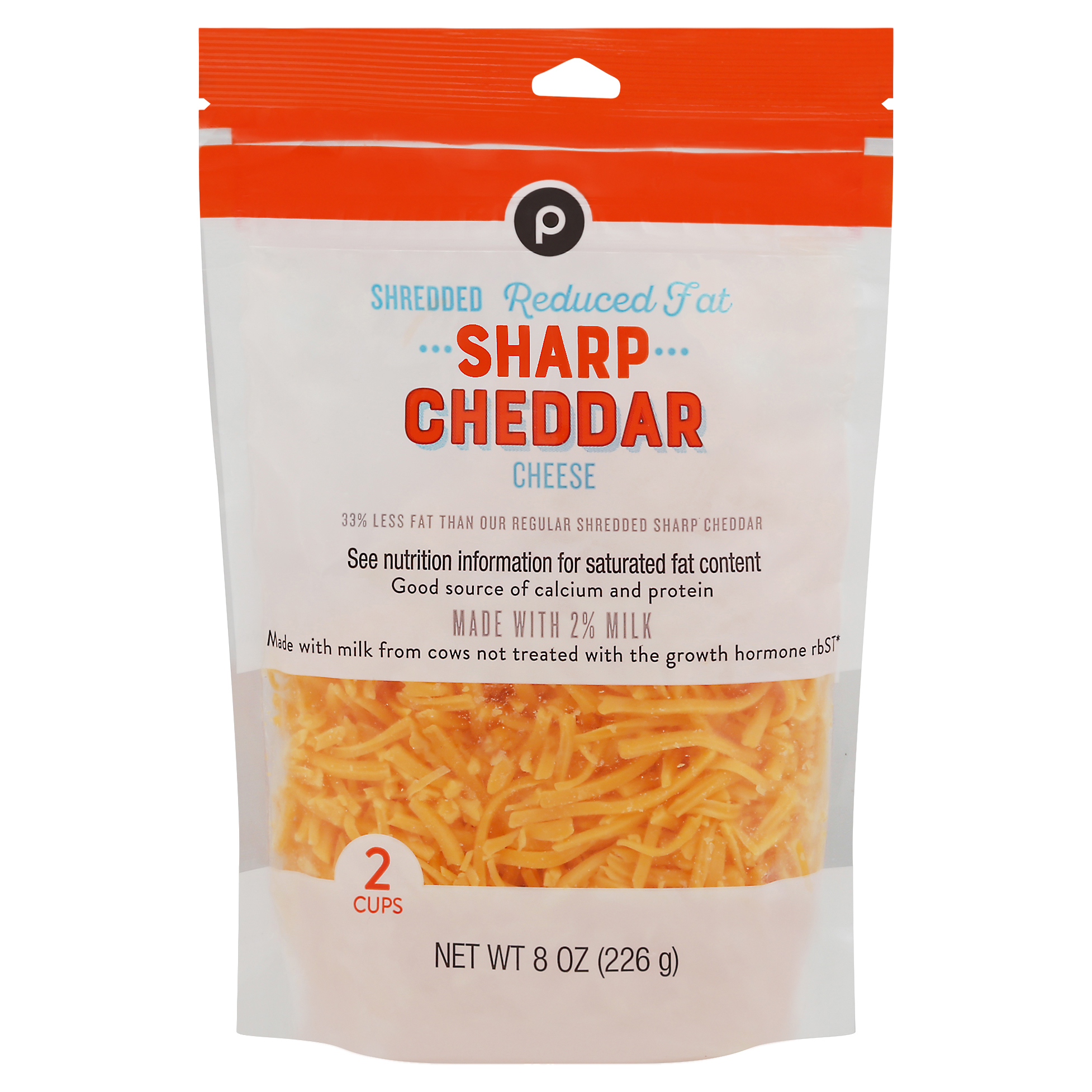 Publix Reduced Fat Sharp Cheddar Shredded Cheese 8 oz