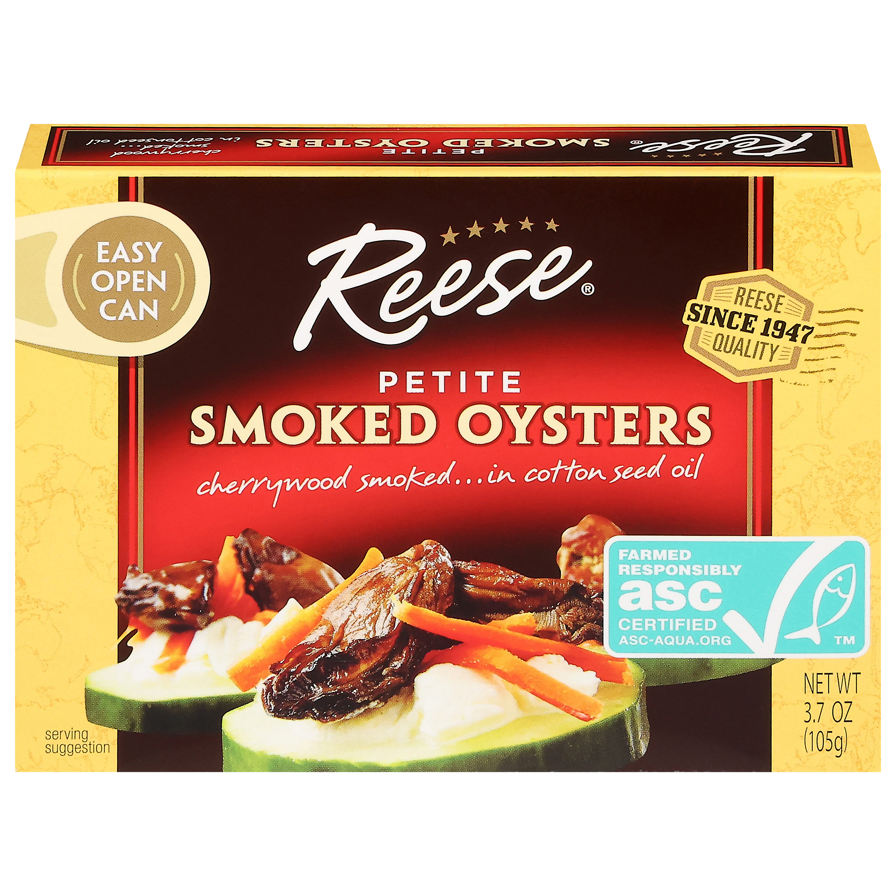 Reese Smoked Oysters Petite