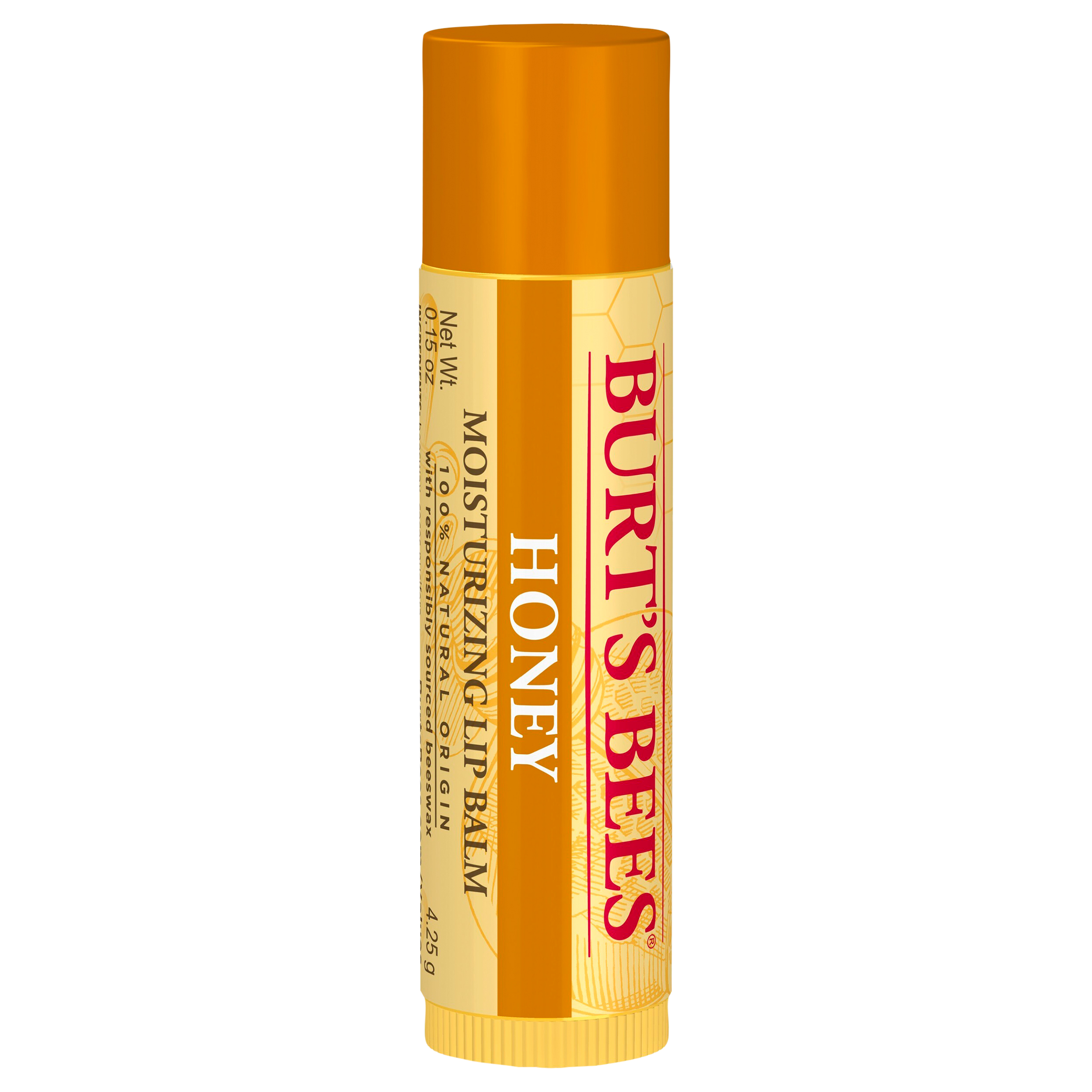Burt's Bees® 100% Natural Moisturizing Lip Balm, Honey with Beeswax, 1 Tube