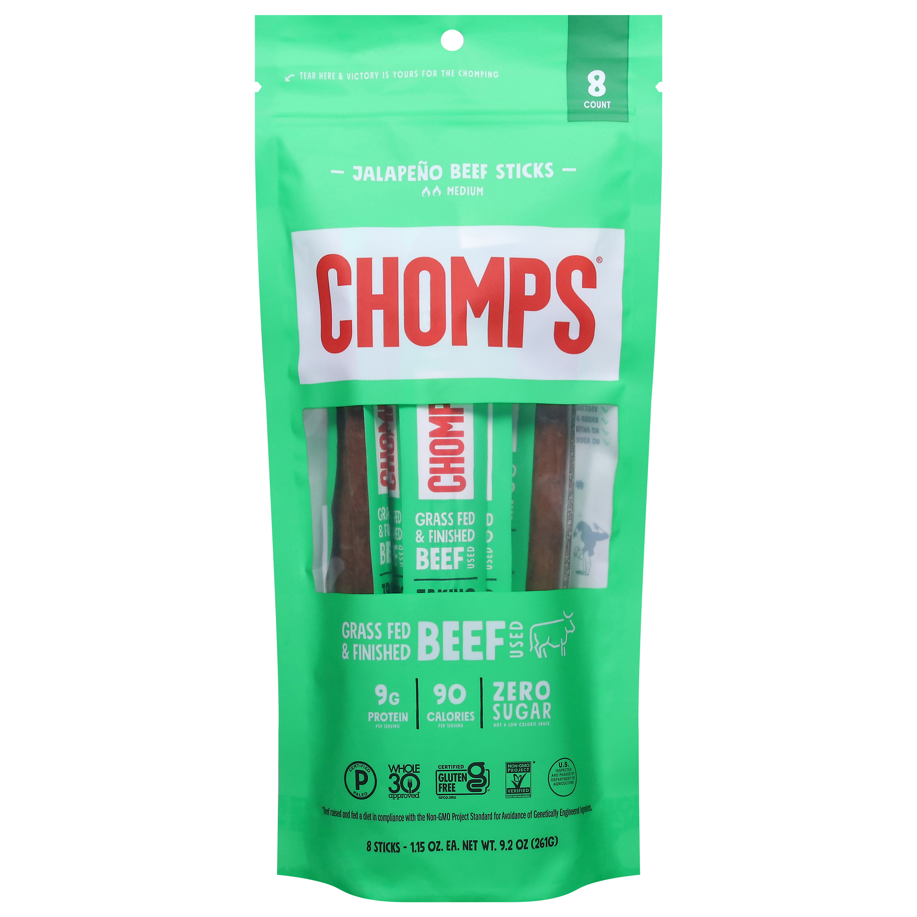 Chomps Medium Jalapeno Beef Sticks