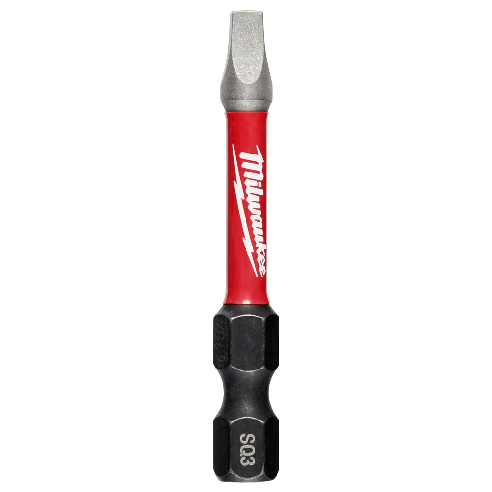 SHOCKWAVE 2" Impact Square Recess #3 Power Bits (2 PK)