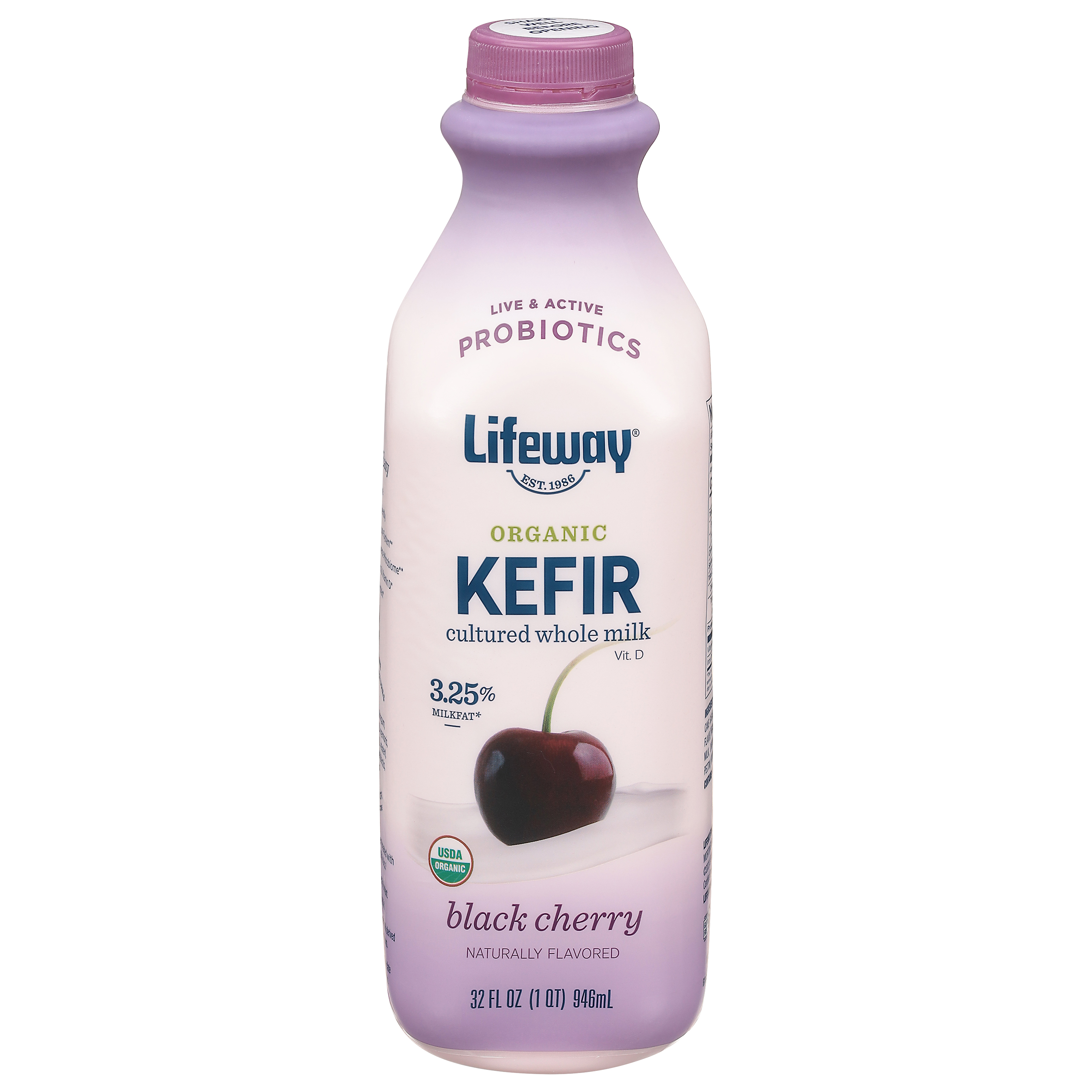 Lifeway Organic 3.25% Milkfat Black Cherry Kefir