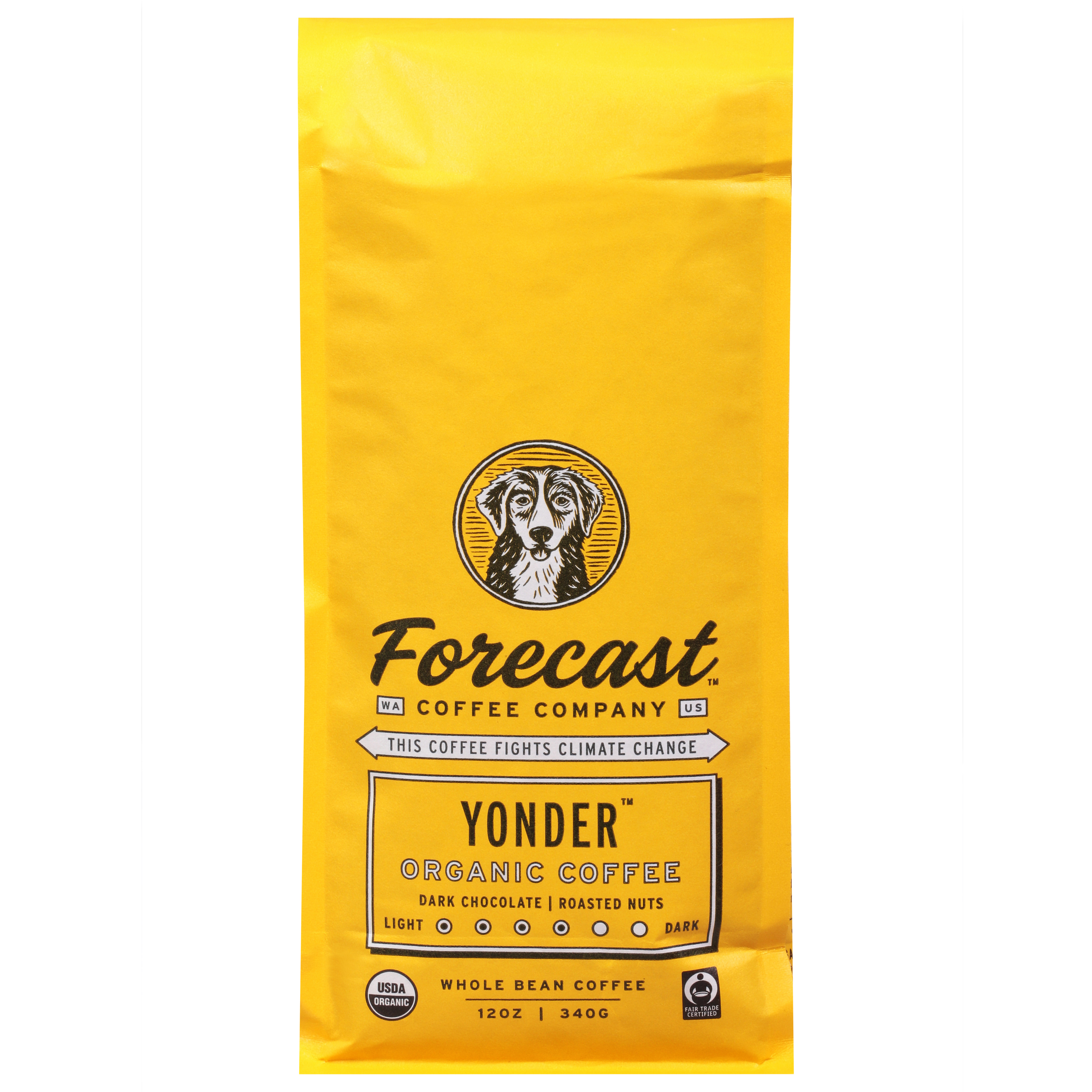 Forecast Coffee Company Organic Whole Bean Roasted Nuts Dark Chocolate Coffee