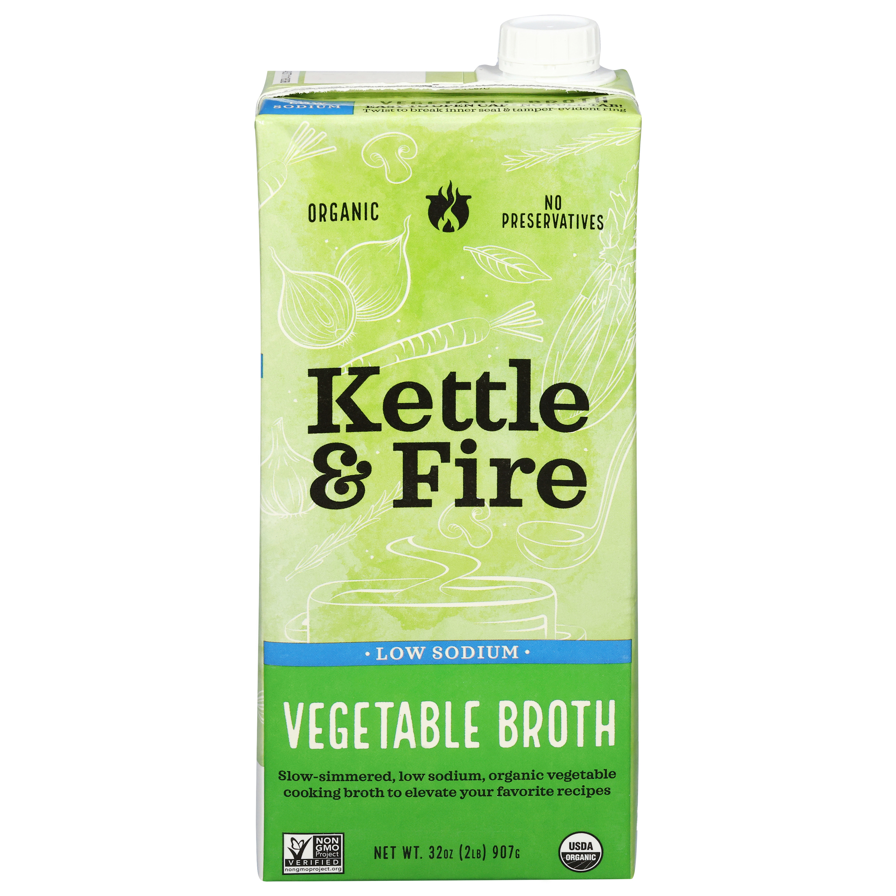 Kettle & Fire Low Sodium Vegetable Broth