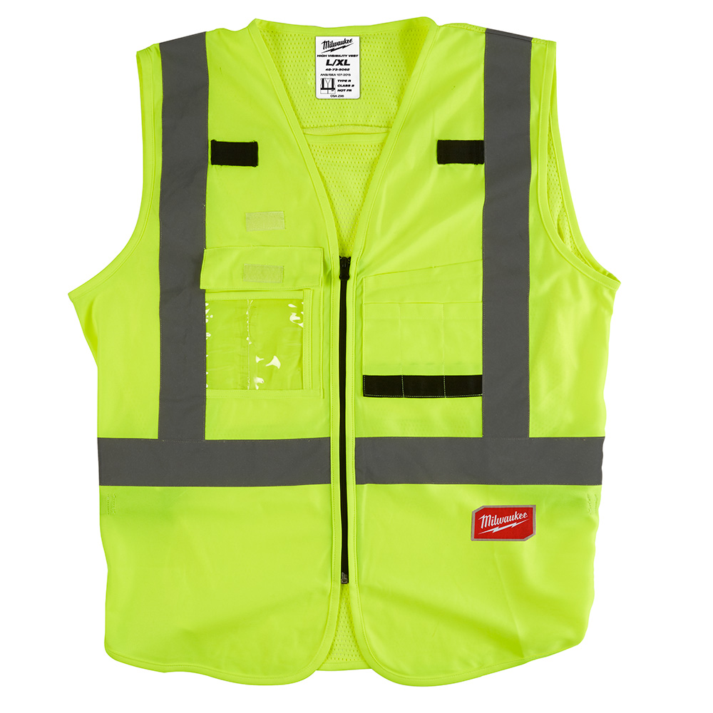 MIL 48-73-5063 HIGH VISIBILITY YELLOW SAFETY VEST - XXL/XXXL (C