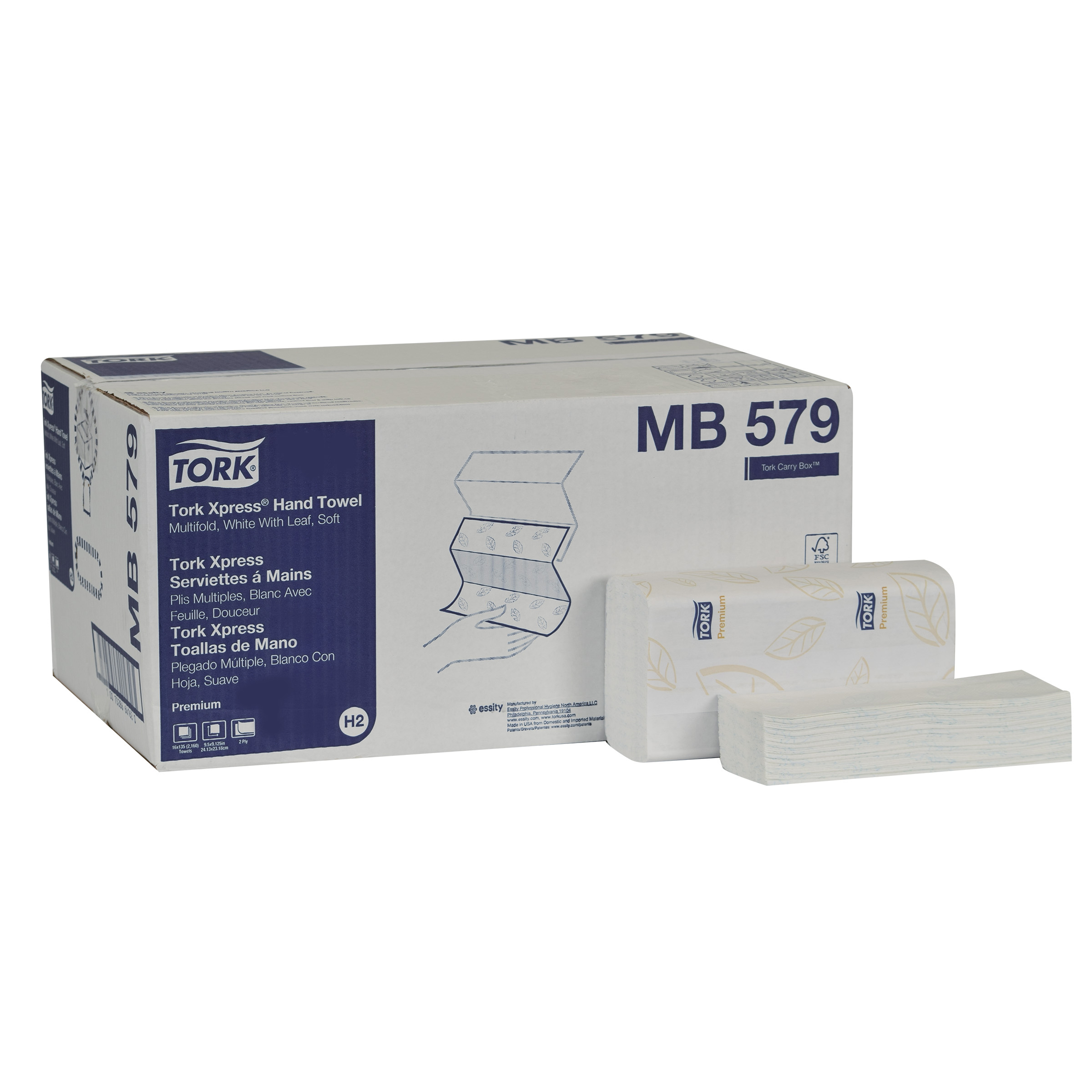 MB579 WHT M/F TOWEL 16/135 CS