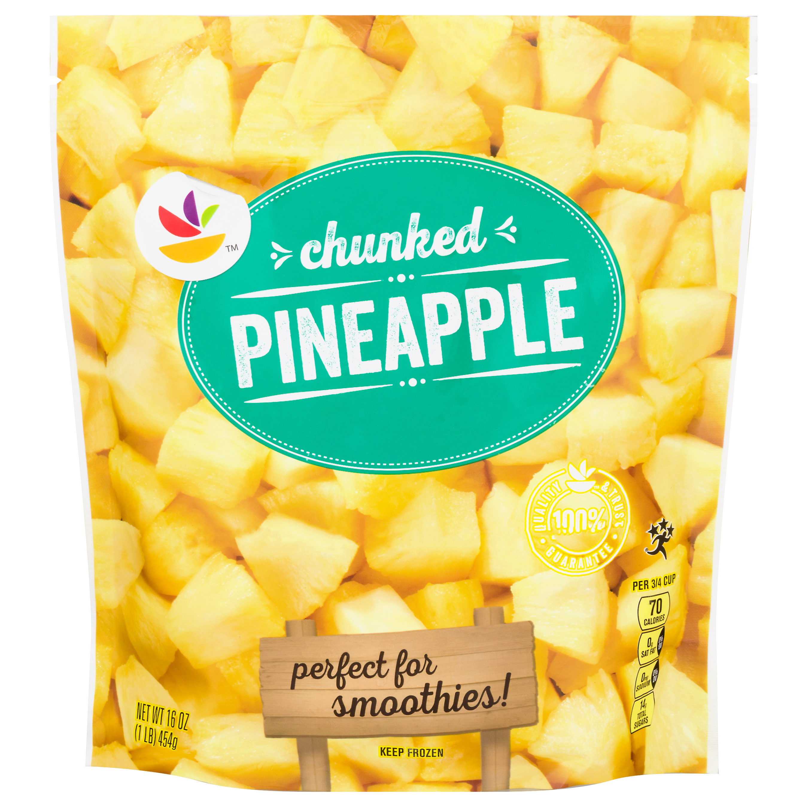 Ahold Chunked Pineapple 16 oz Pouch