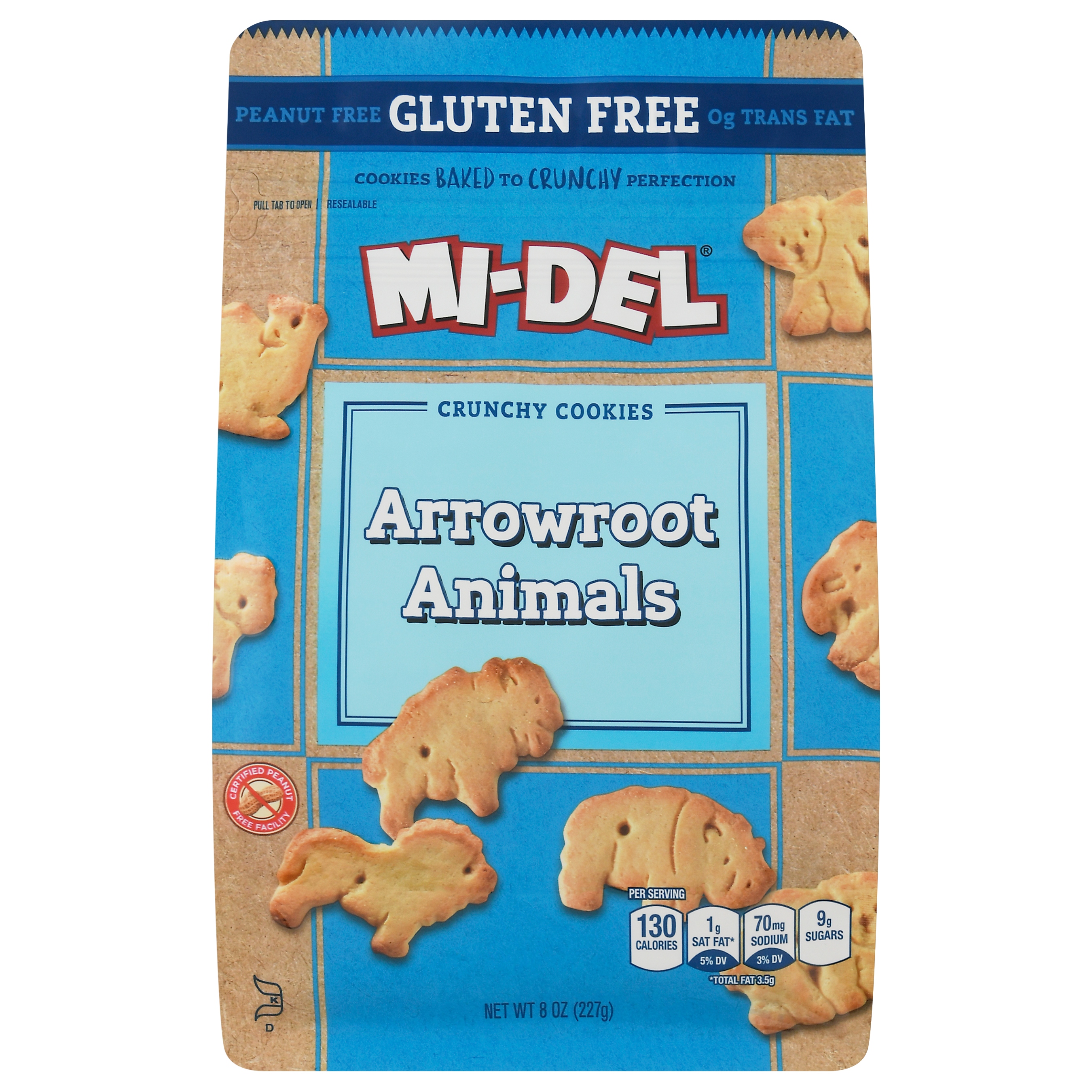 Mi-Del Gluten Free Arrowroot Animals Crunchy Cookies