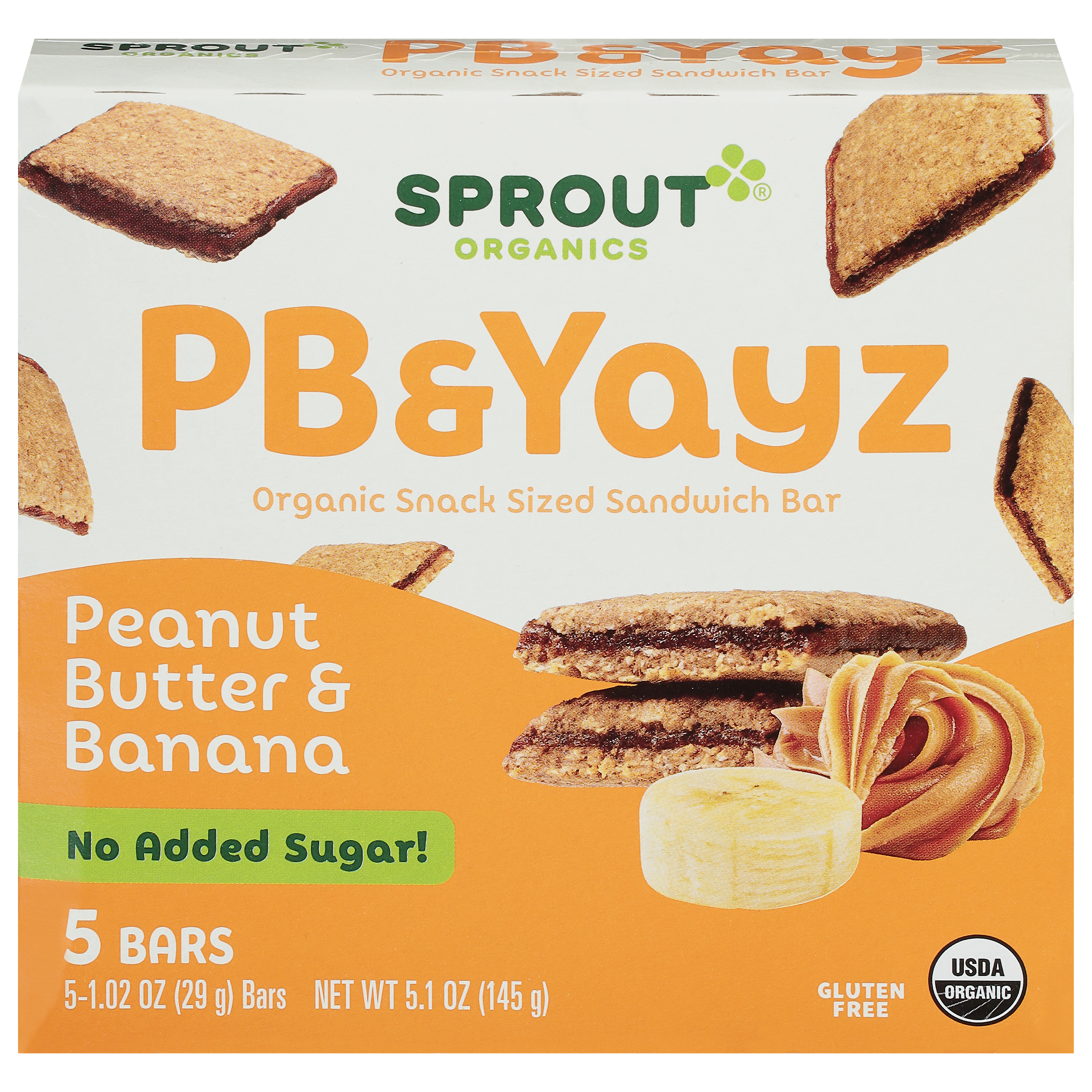 Sprout Organics PB&Yayz Organic Peanut Butter & Banana Sandwich Bar