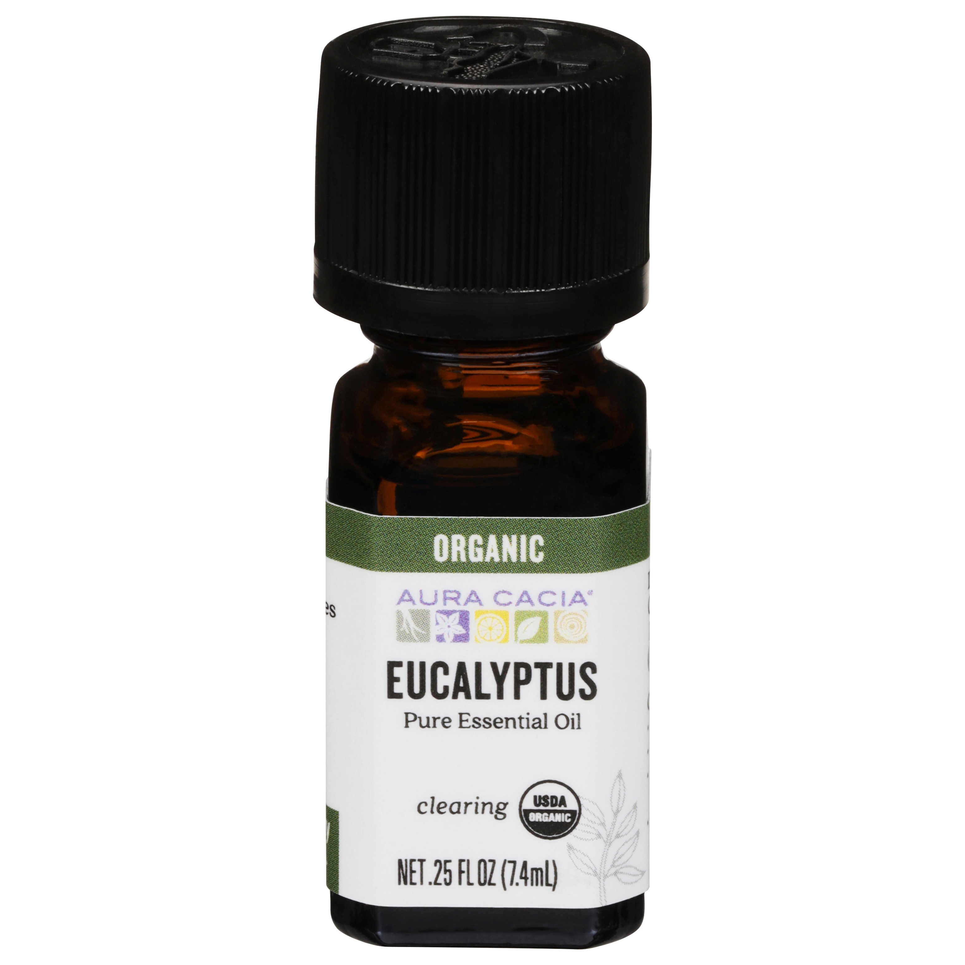 Aura Cacia Clearing Organic Eucalyptus Pure Essential Oil