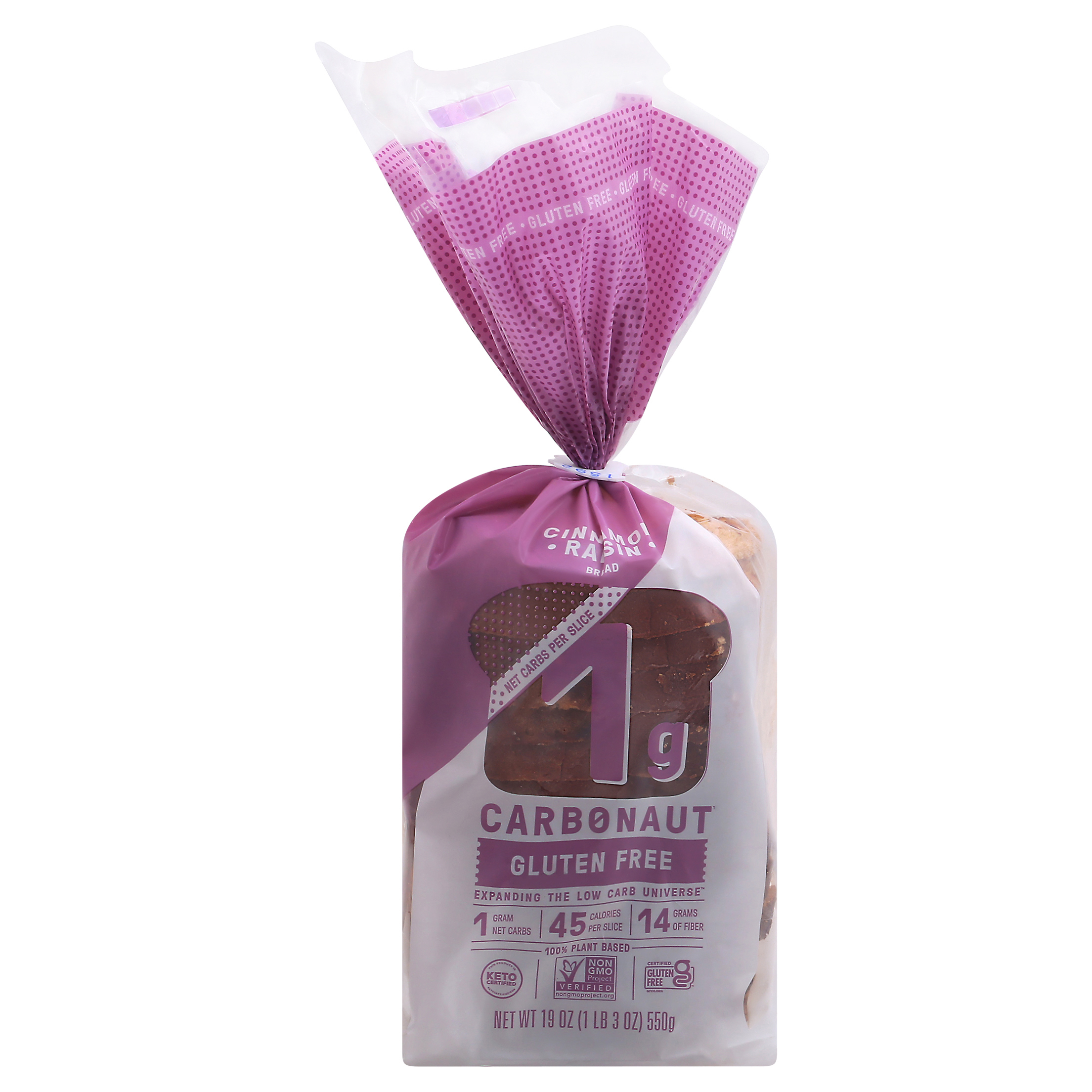 Carbonaut Gluten Free Cinnamon Raisin Bread