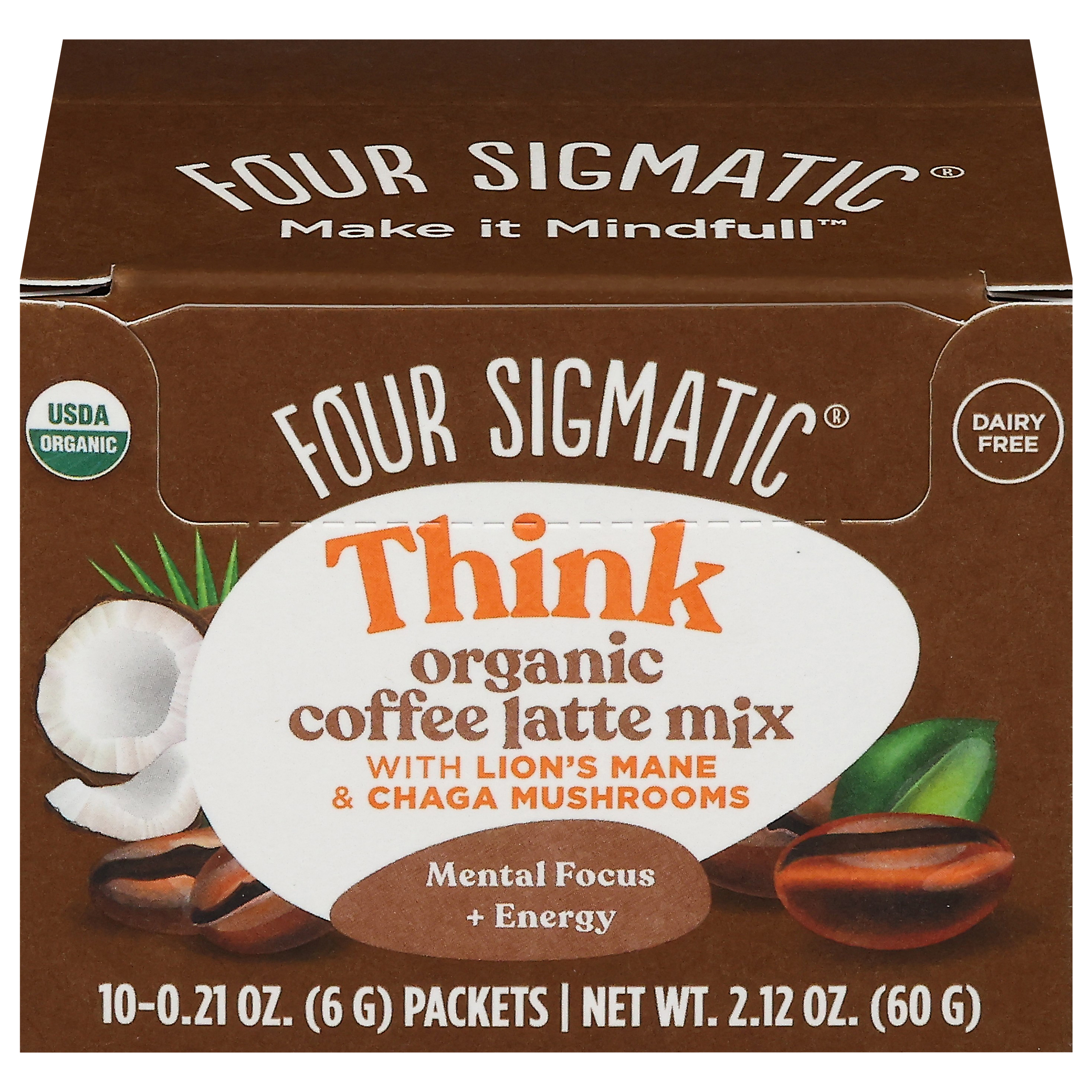 THINK Organic Coffee Latte Mix with Lion's Mane Mushrooms