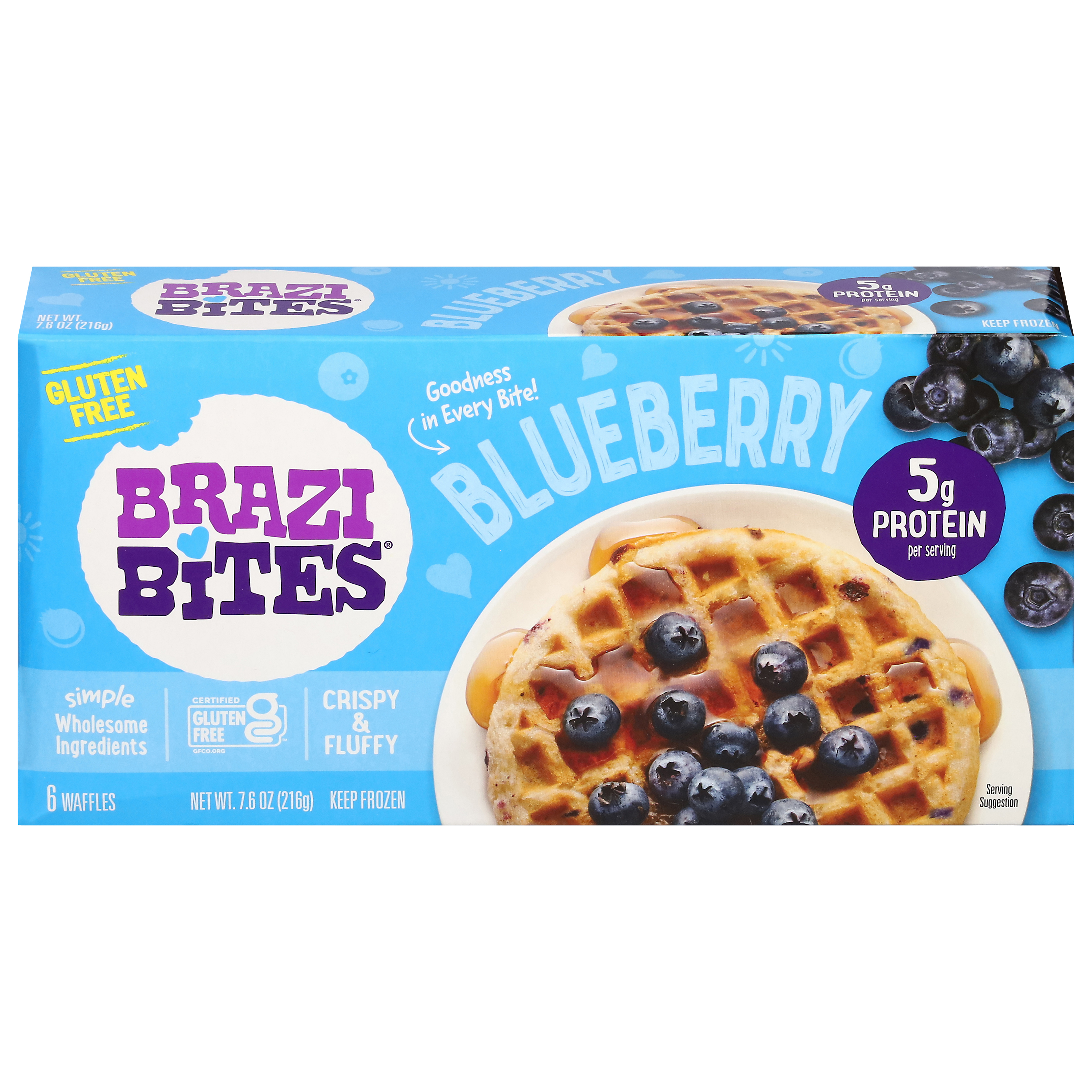 Brazi Bites Blueberry Waffles