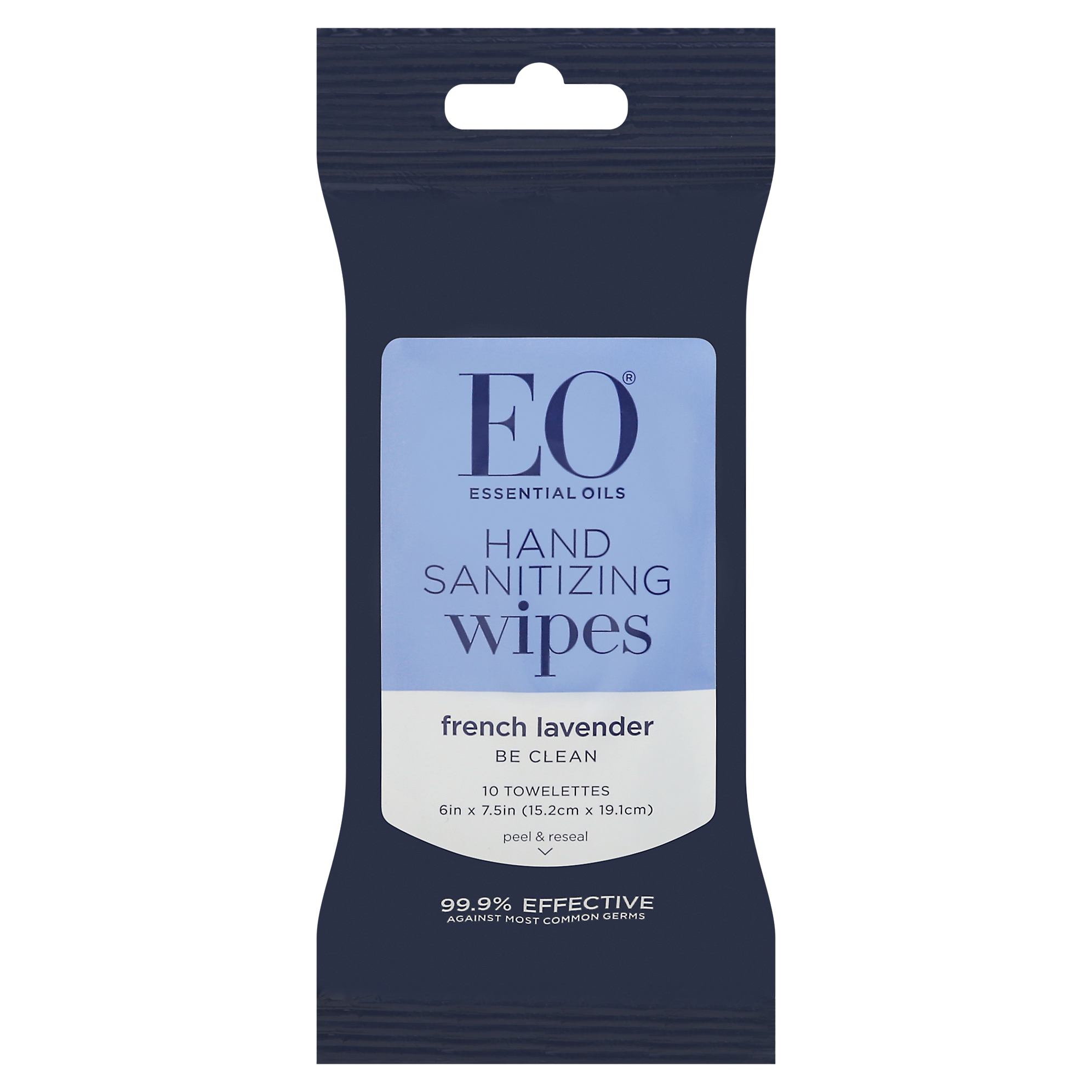 EO French Lavender Hand Sanitizing Wipes 10 Towelettes