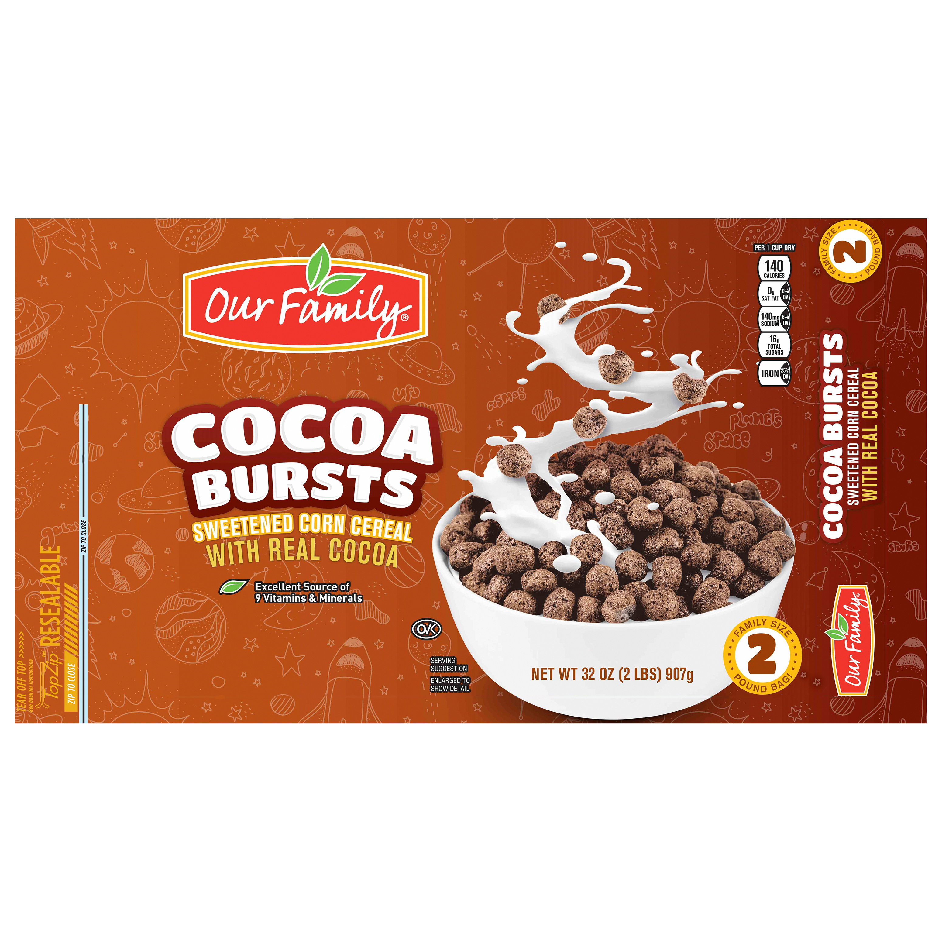 Our Family Family Size Cocoa Bursts Cereal 2 ea