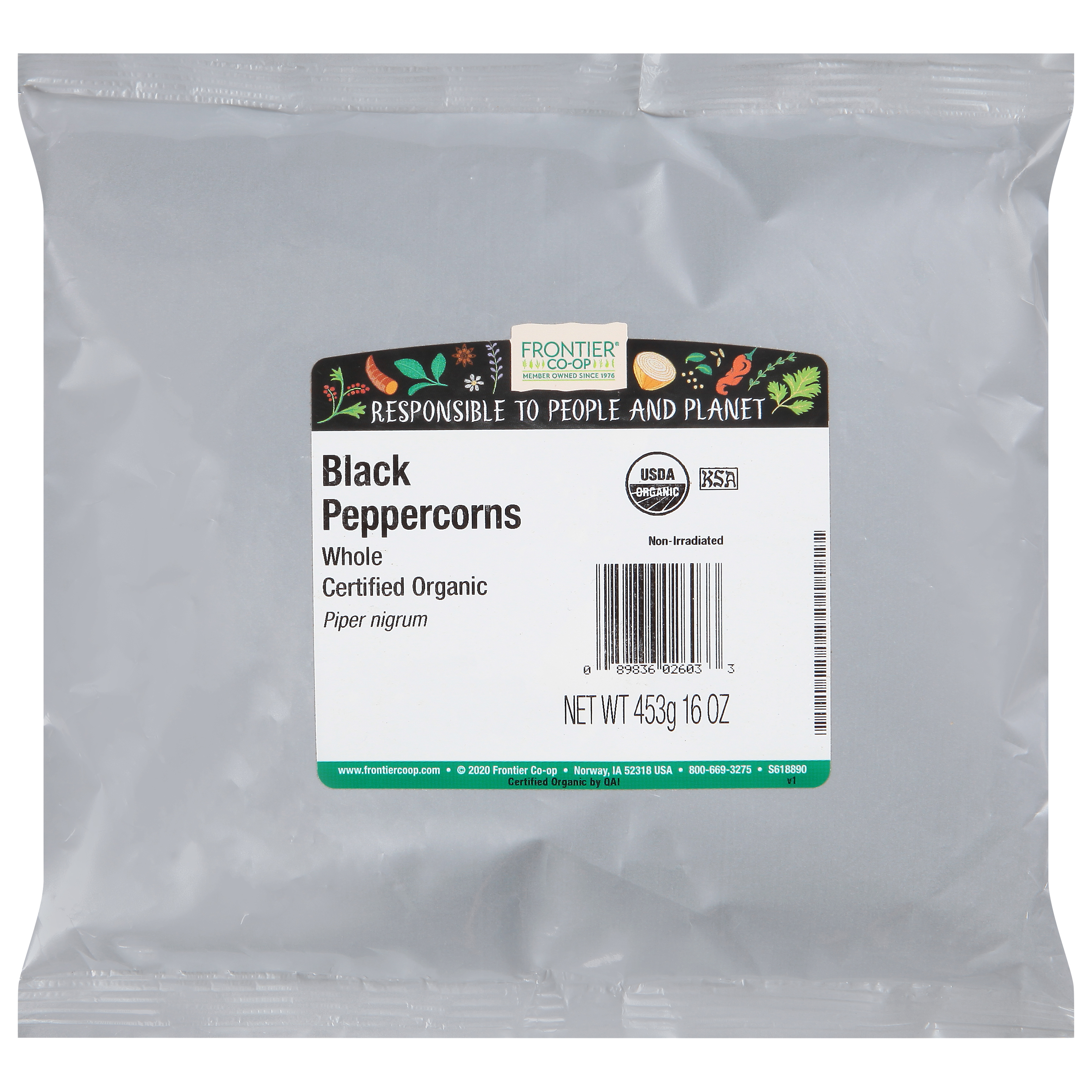 Frontier Co-op Whole Black Peppercorns