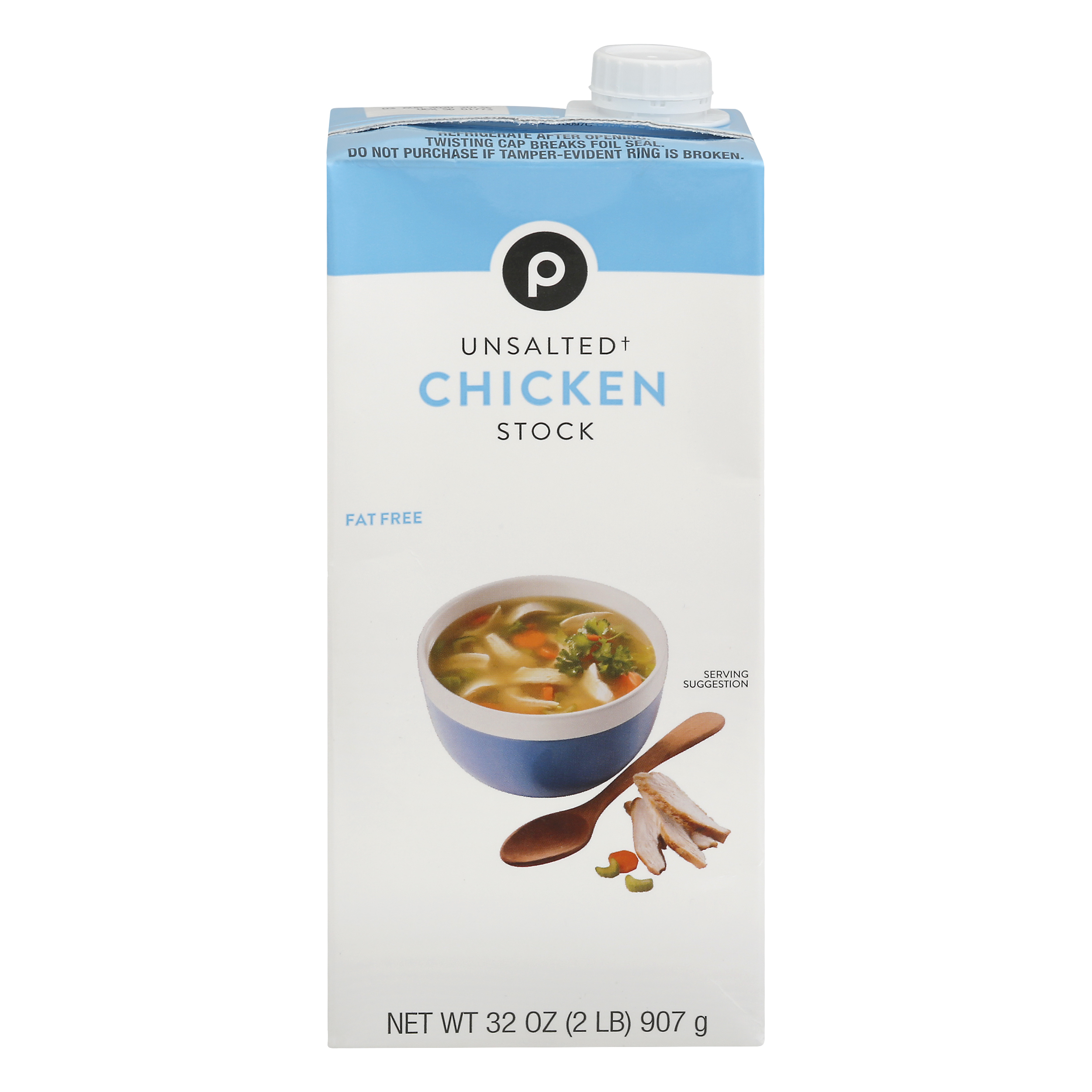 Publix Unsalted Chicken Stock 32.0 oz BRICK