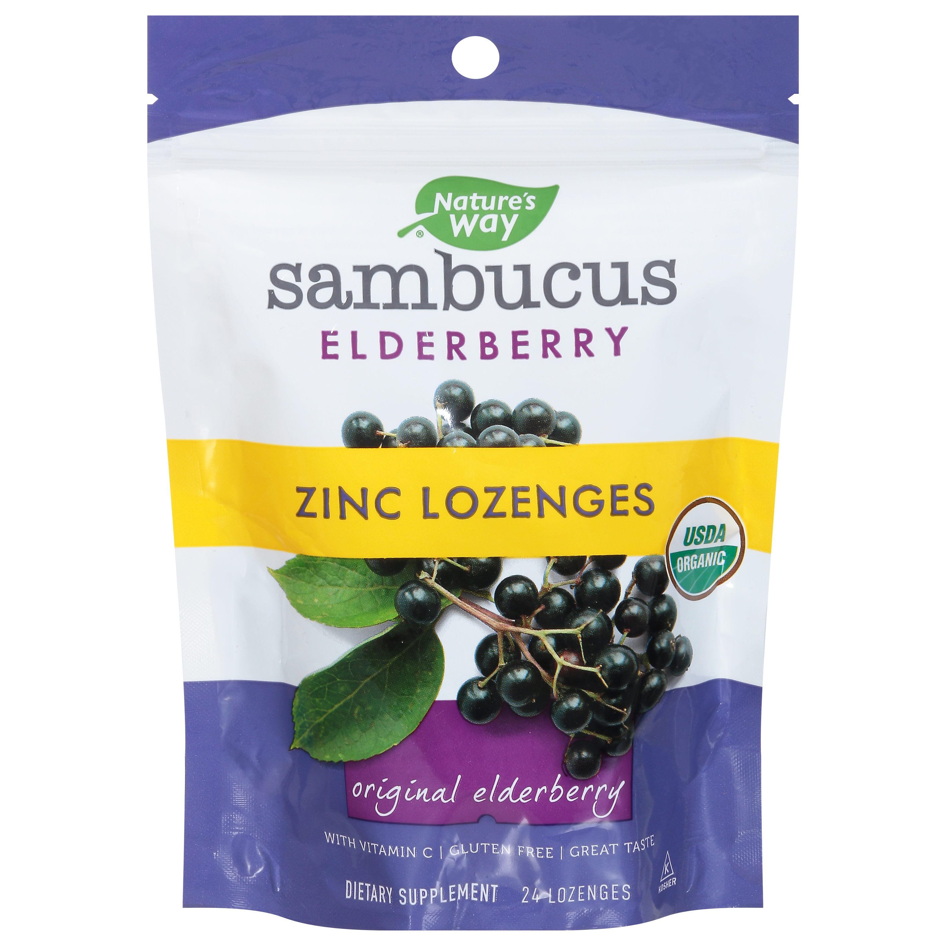 Nature's Way Sambucus Original Elderberry Zinc Lozenges