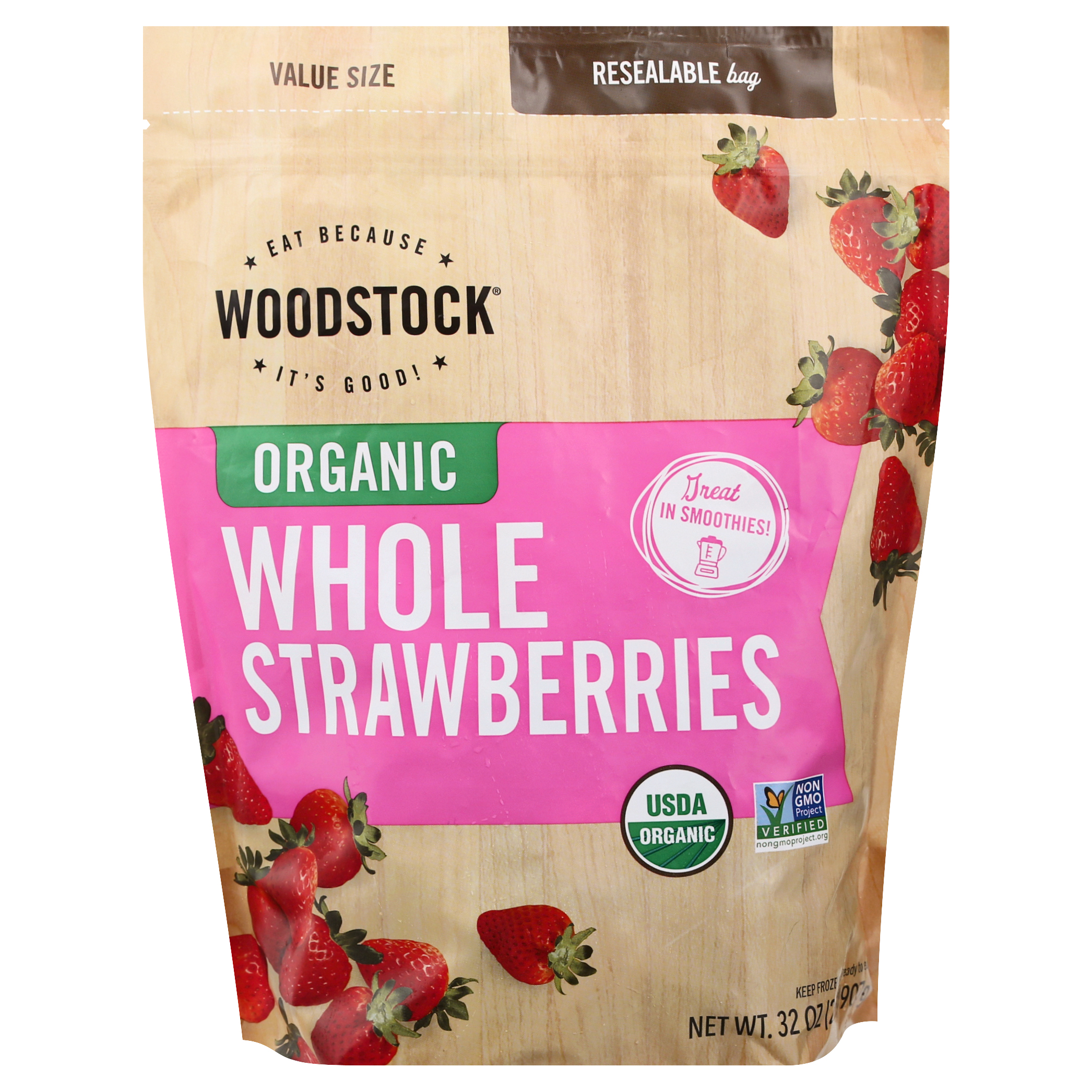 Woodstock Organic Value Size Whole Strawberries