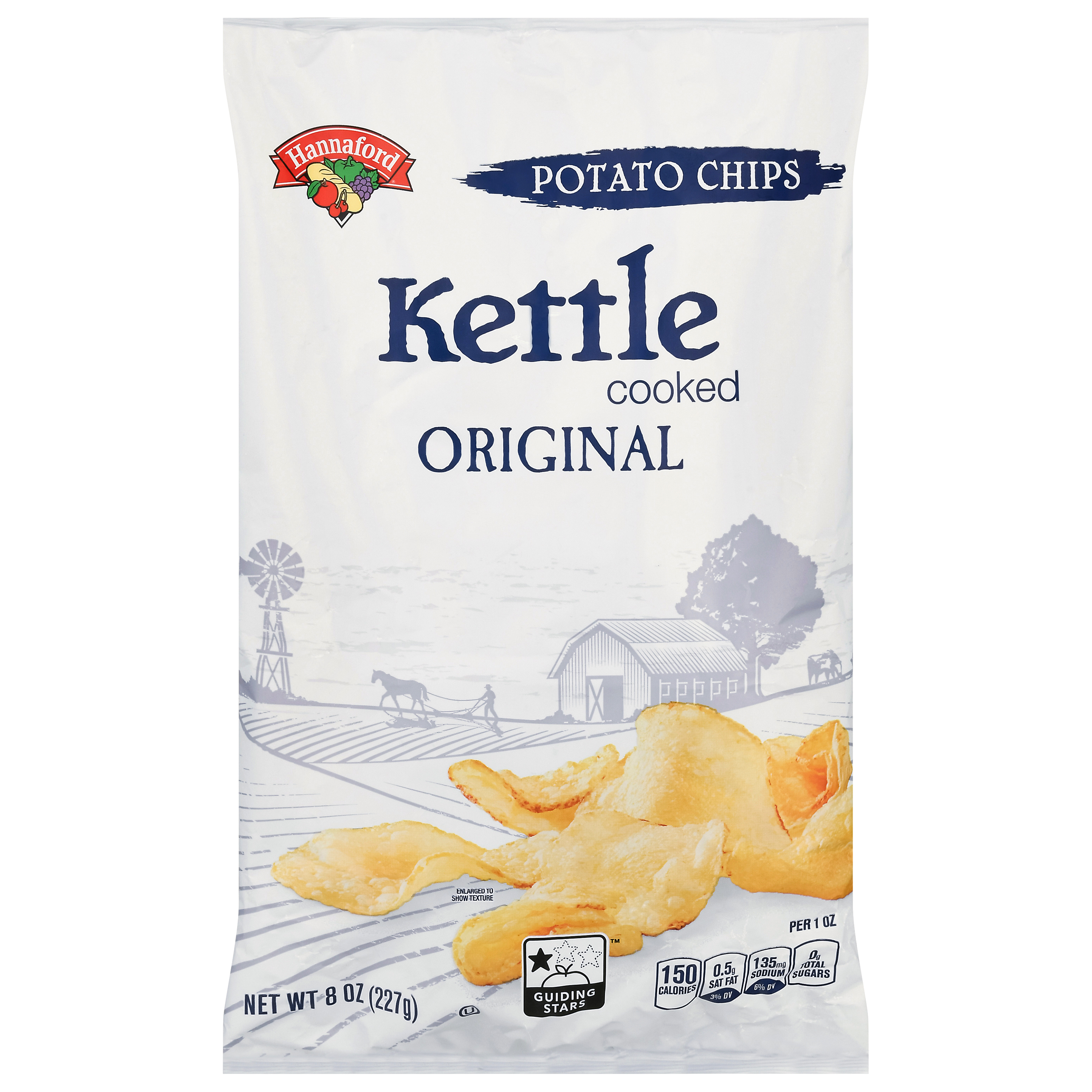 Hannaford Kettle Cooked Original Potato Chips 8 oz