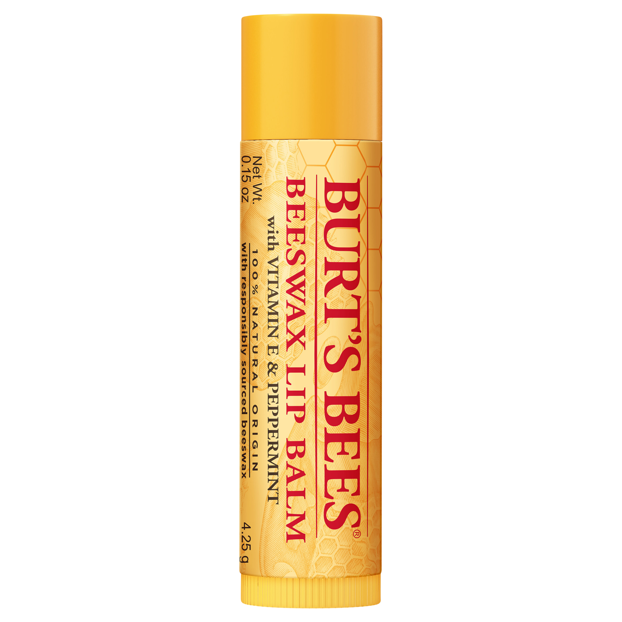 Burt's Bees Natural Origin Moisturizing Beeswax  Lip Balm Tube