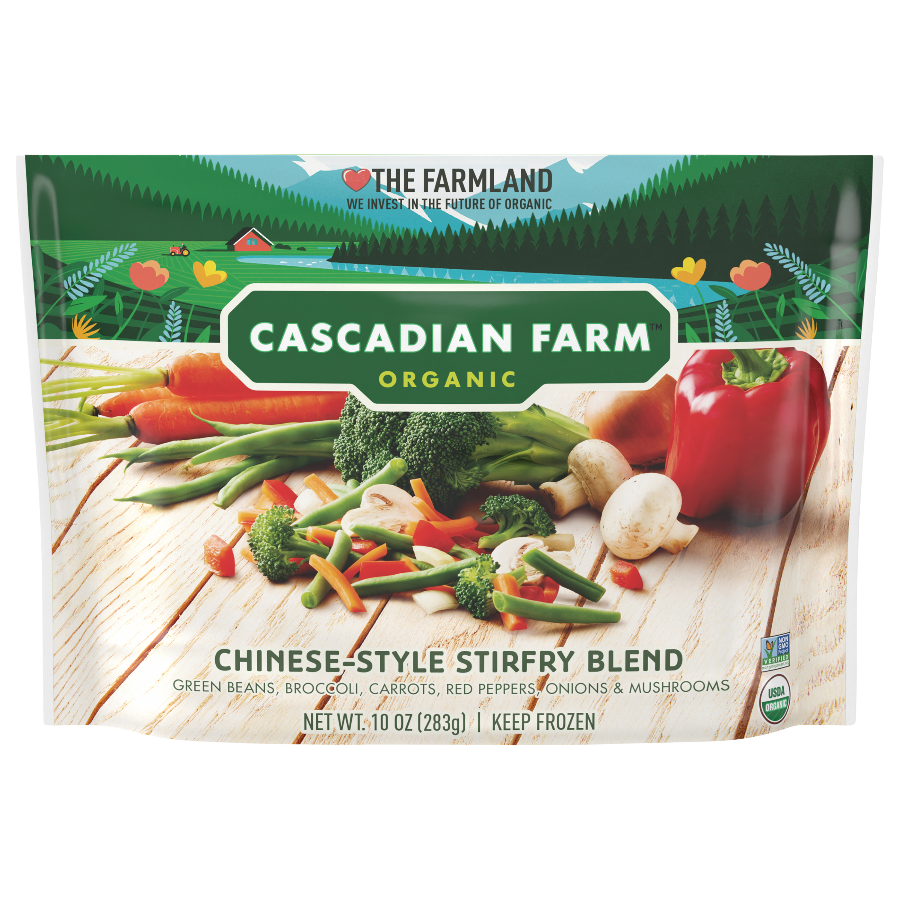 Cascadian Farm Organic Frozen Chinese-Style Stirfry Blend, Frozen Vegetables, 10 oz.