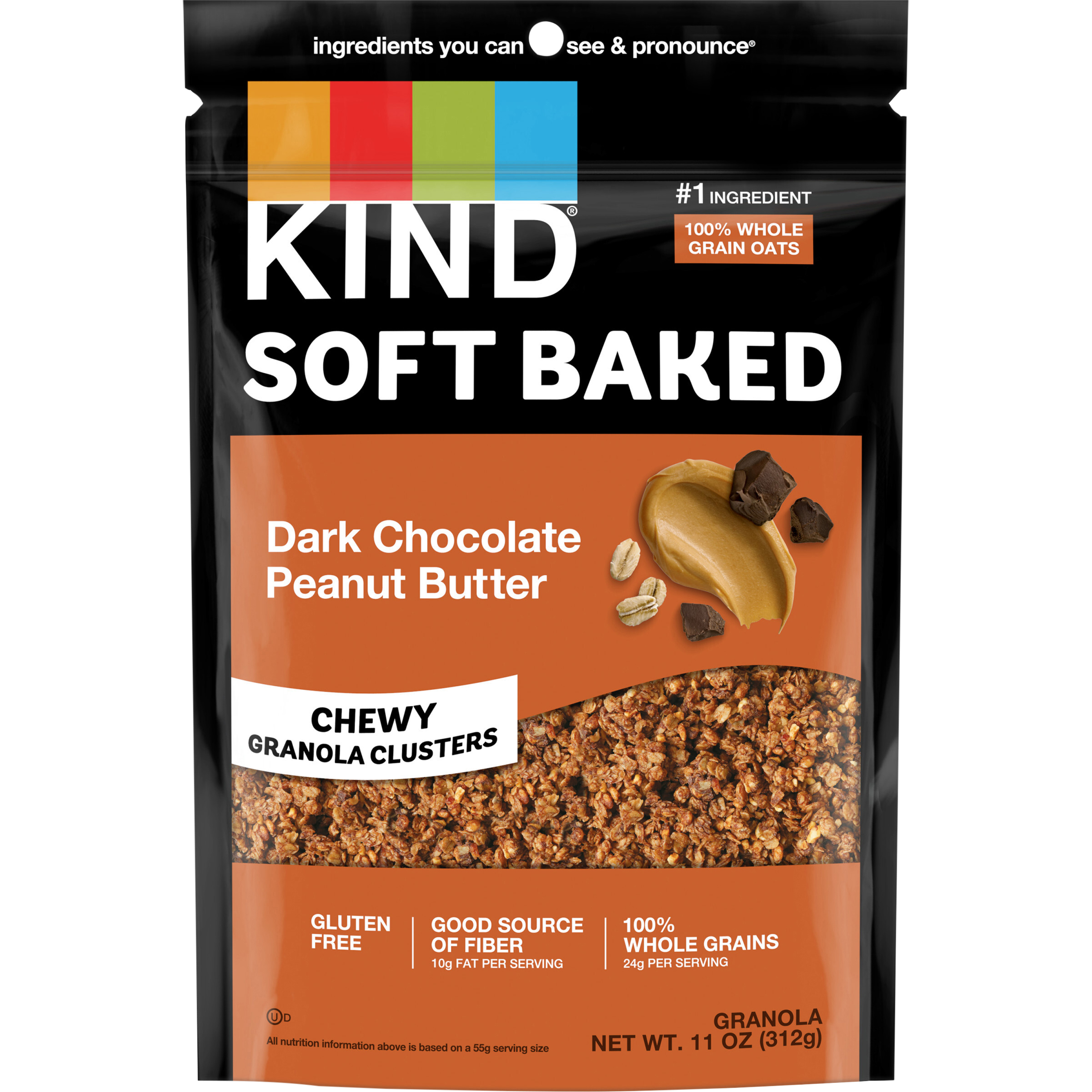 KIND Soft Baked Granola, Dark Chocolate Peanut Butter,