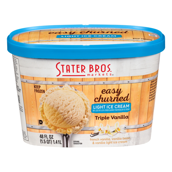 Stater Bros. Markets Easy Churned Light Triple Vanilla Ice Cream 