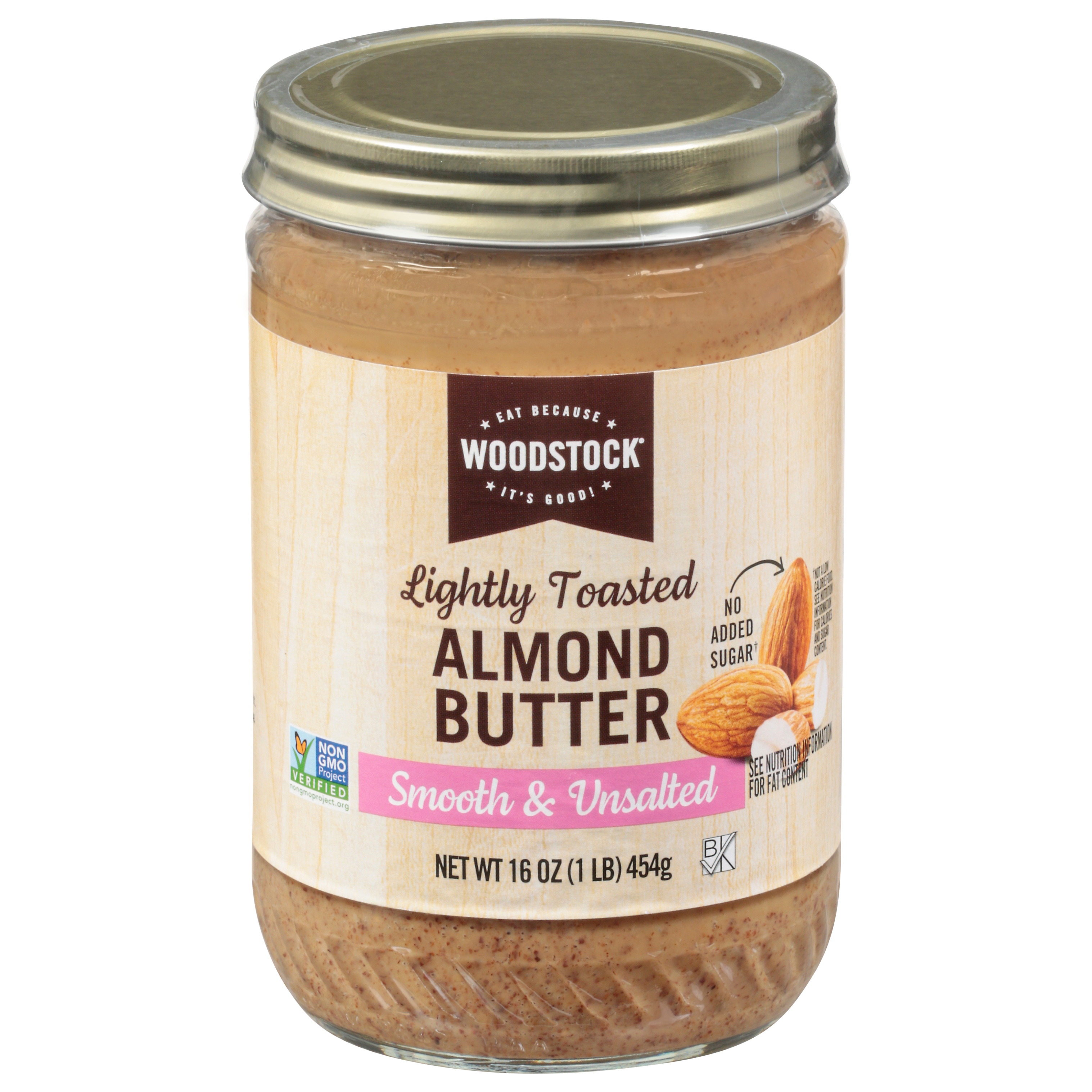 Woodstock Lightly Toasted Smooth & Unsalted Almond Butter